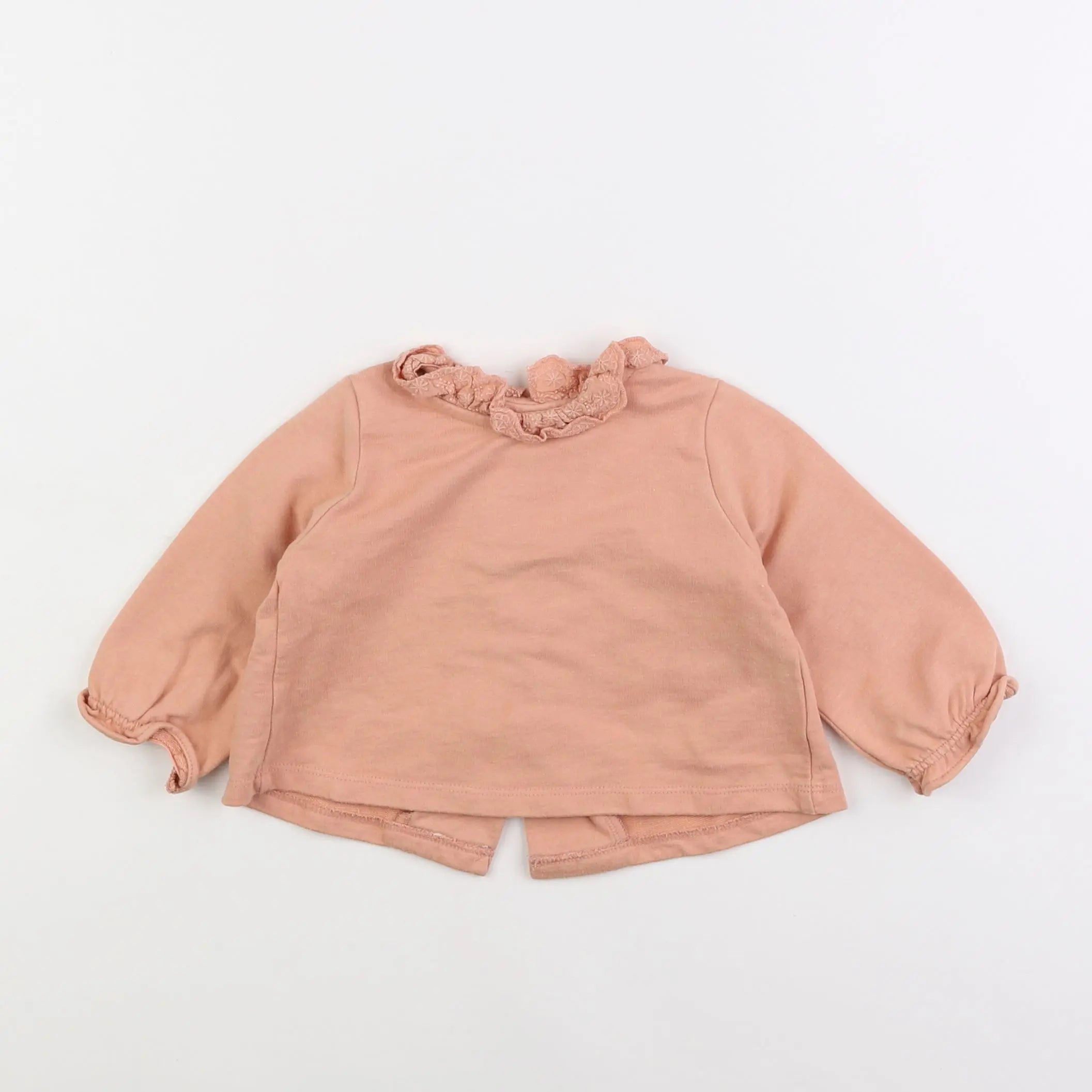 Vertbaudet - sweat rose - 6 mois