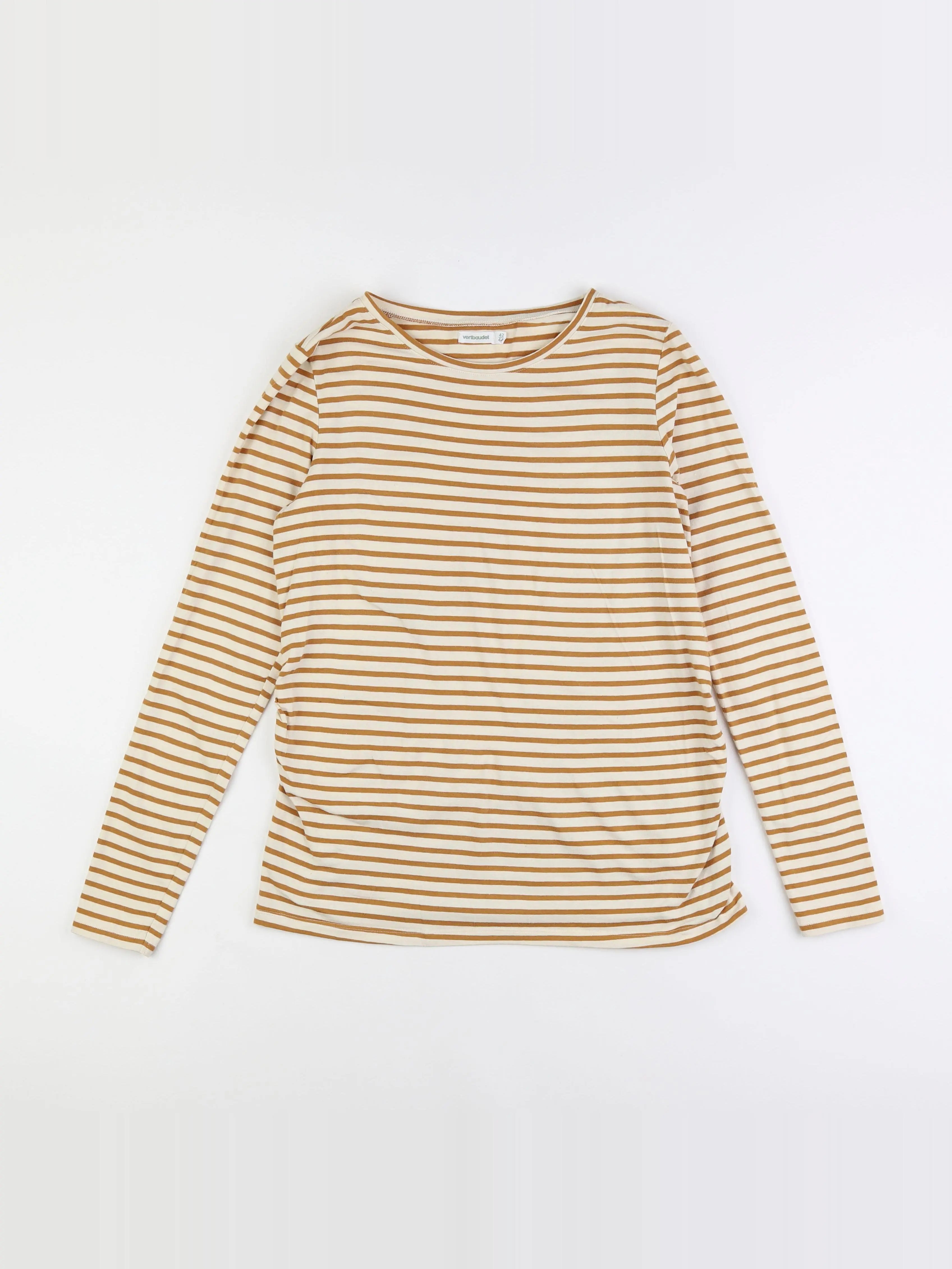 Vertbaudet - tee-shirt grossesse beige, jaune - 42 à 44