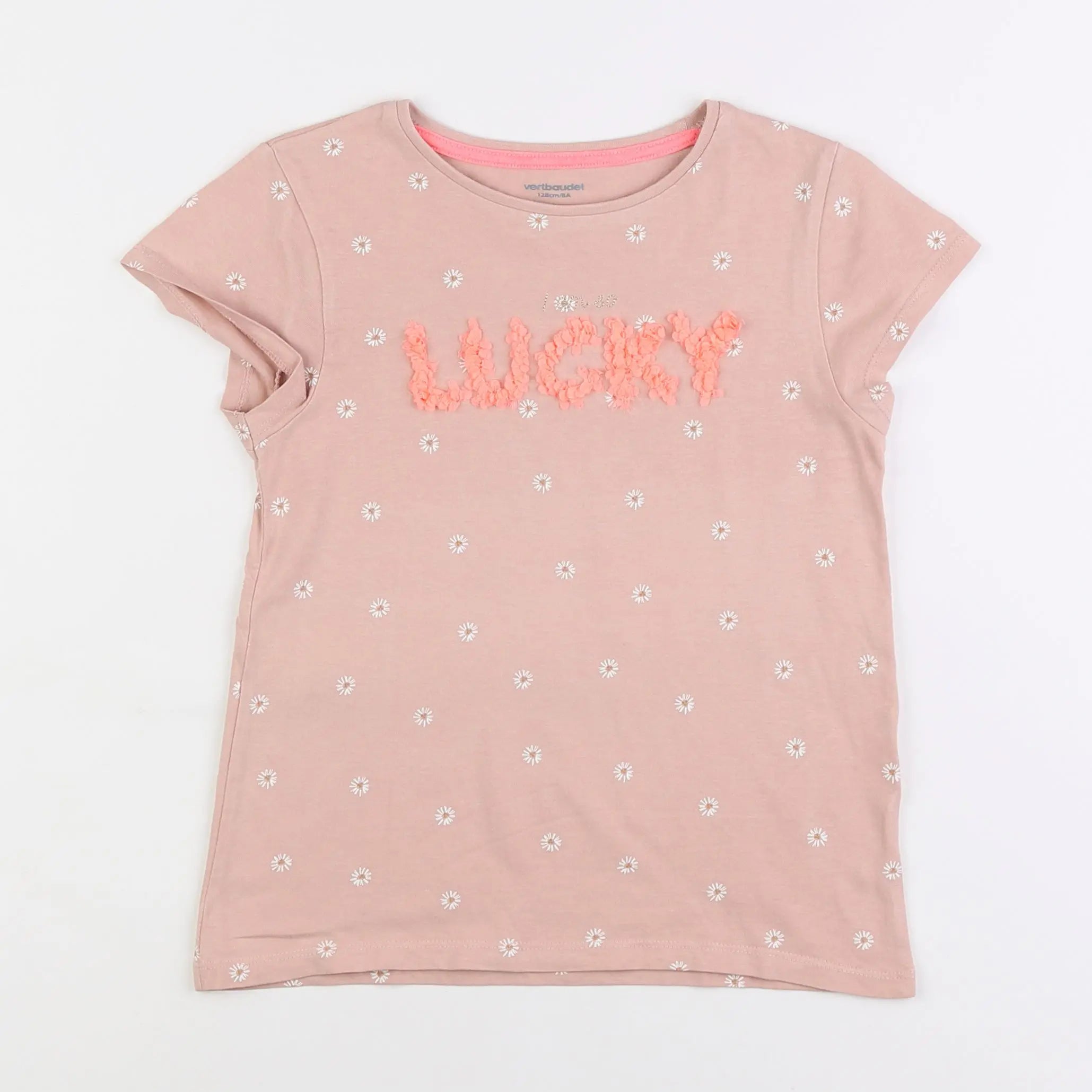 Vertbaudet - tee-shirt rose - 8 ans
