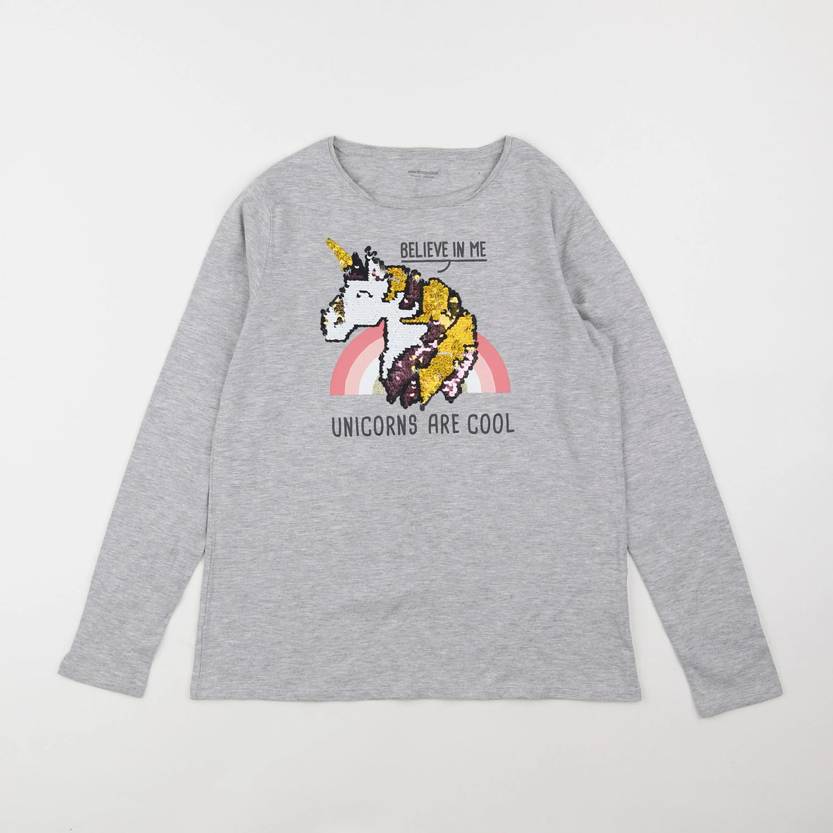 Vertbaudet - tee-shirt gris - 12 ans