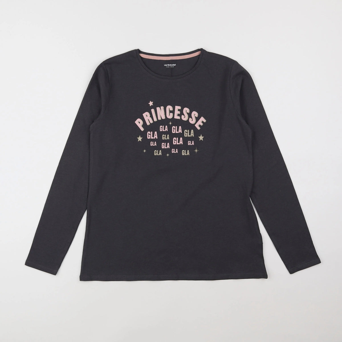 Vertbaudet - tee-shirt gris - 12 ans
