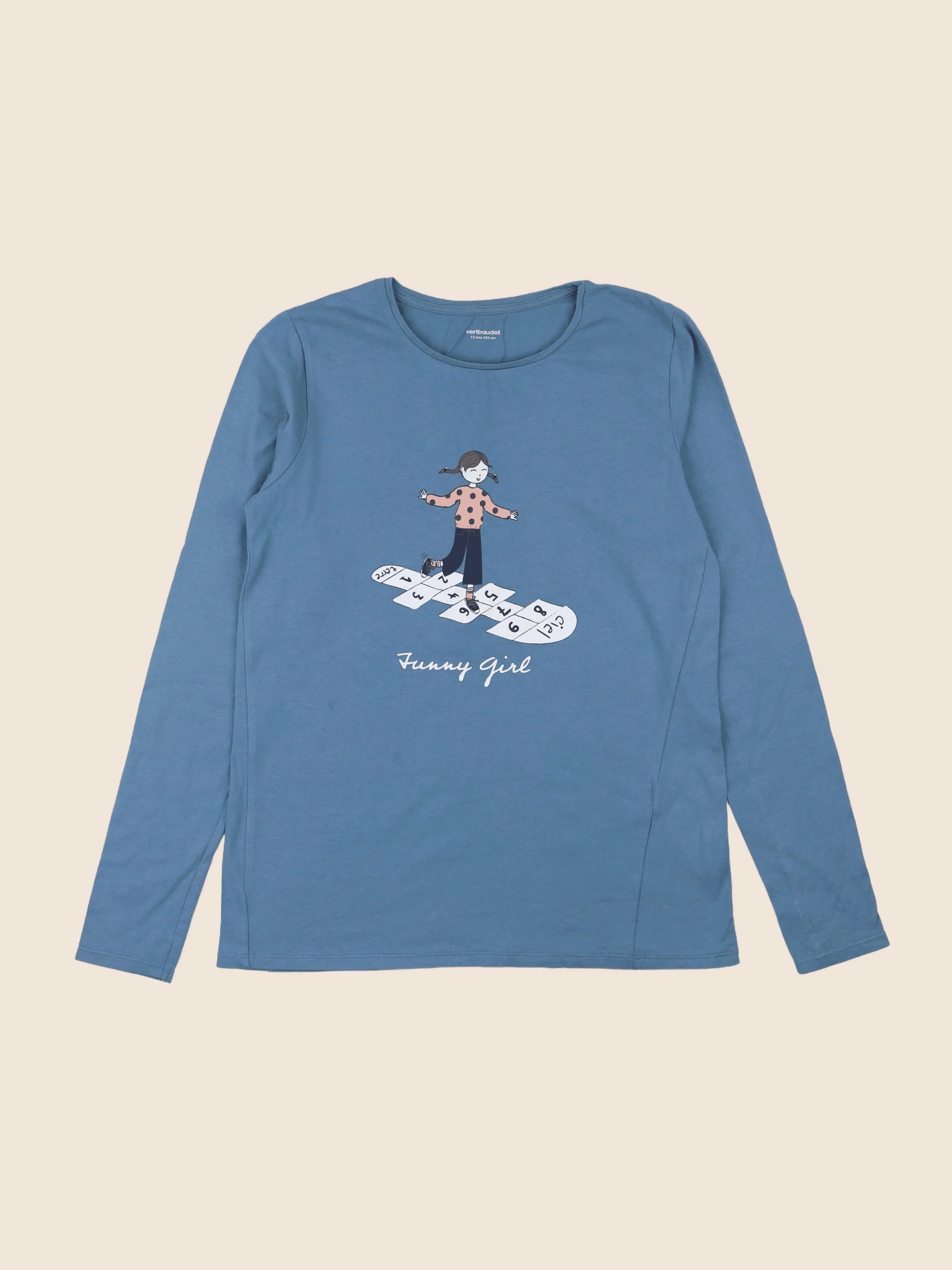 Vertbaudet - tee-shirt bleu - 12 ans