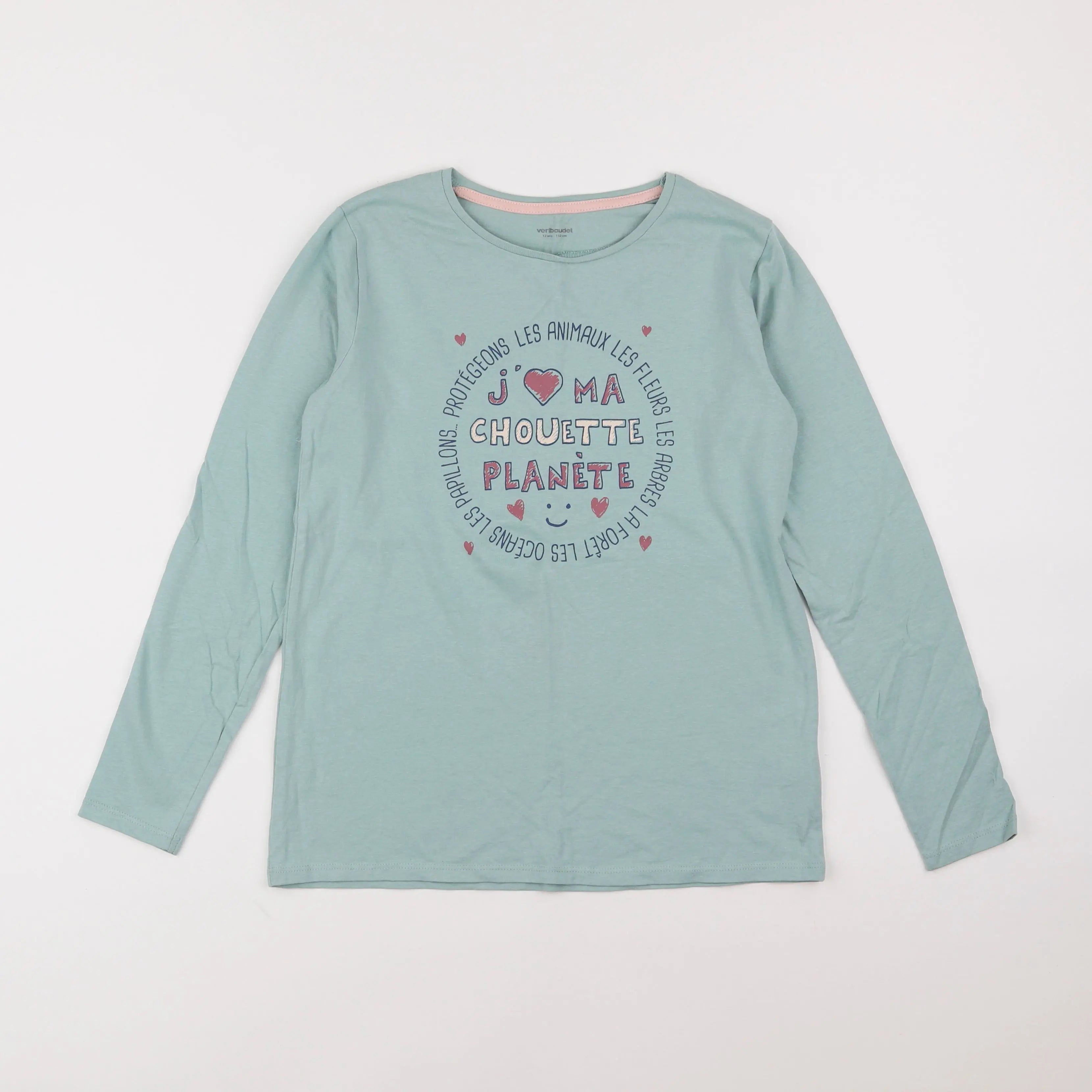Vertbaudet - tee-shirt vert - 12 ans
