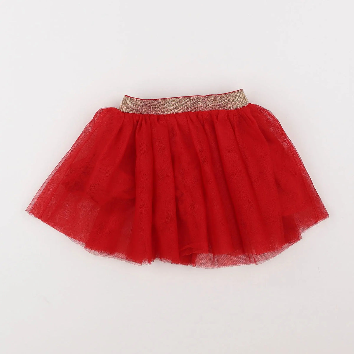 Vertbaudet - jupe rouge - 18 mois