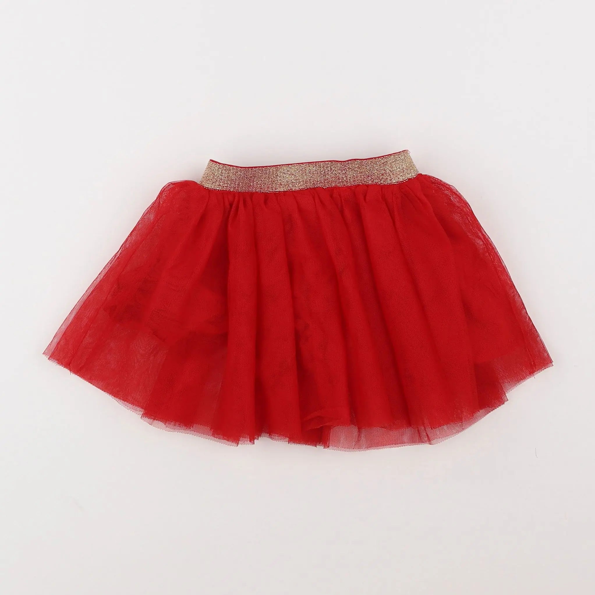 Vertbaudet - jupe rouge - 18 mois
