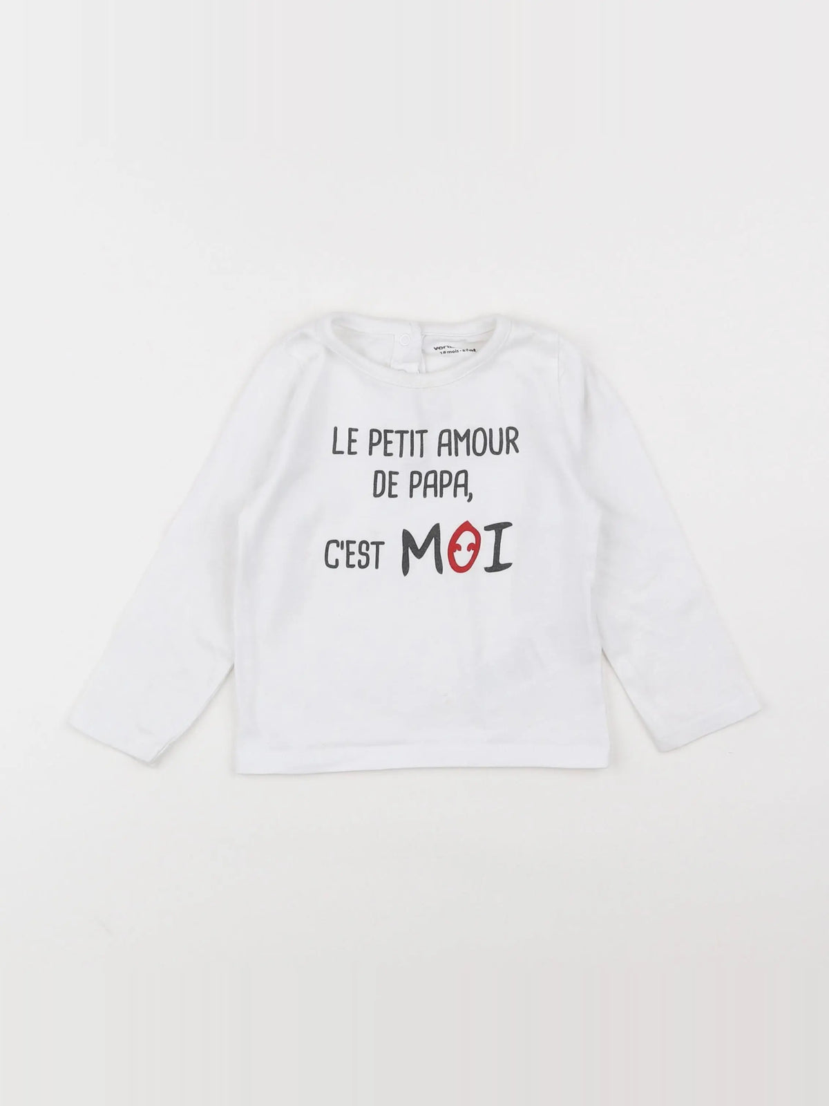 Vertbaudet - tee-shirt blanc - 18 mois