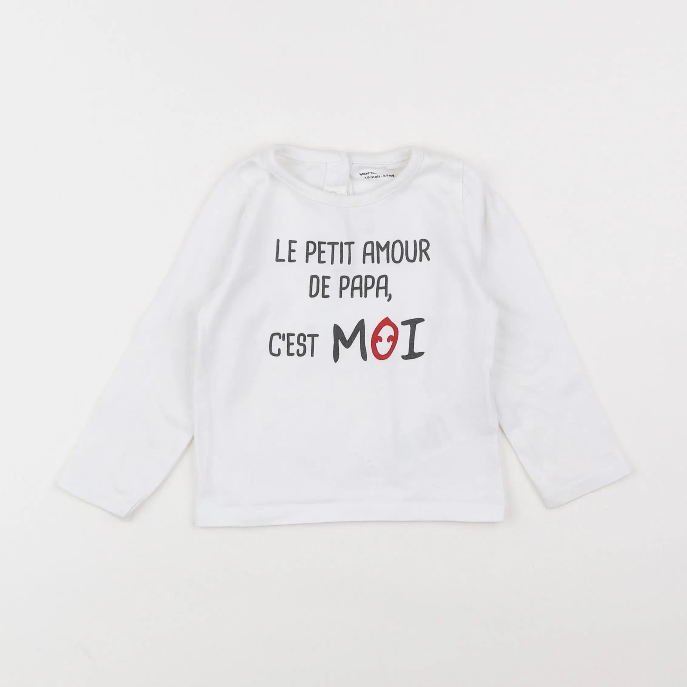 Vertbaudet - tee-shirt blanc - 18 mois