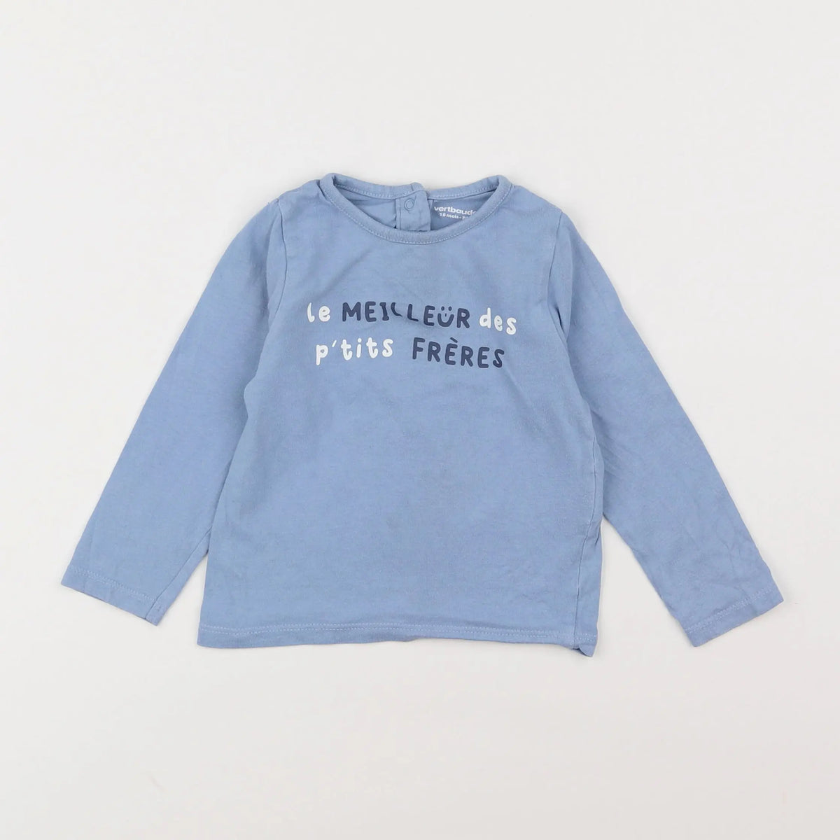 Vertbaudet - tee-shirt bleu - 18 mois