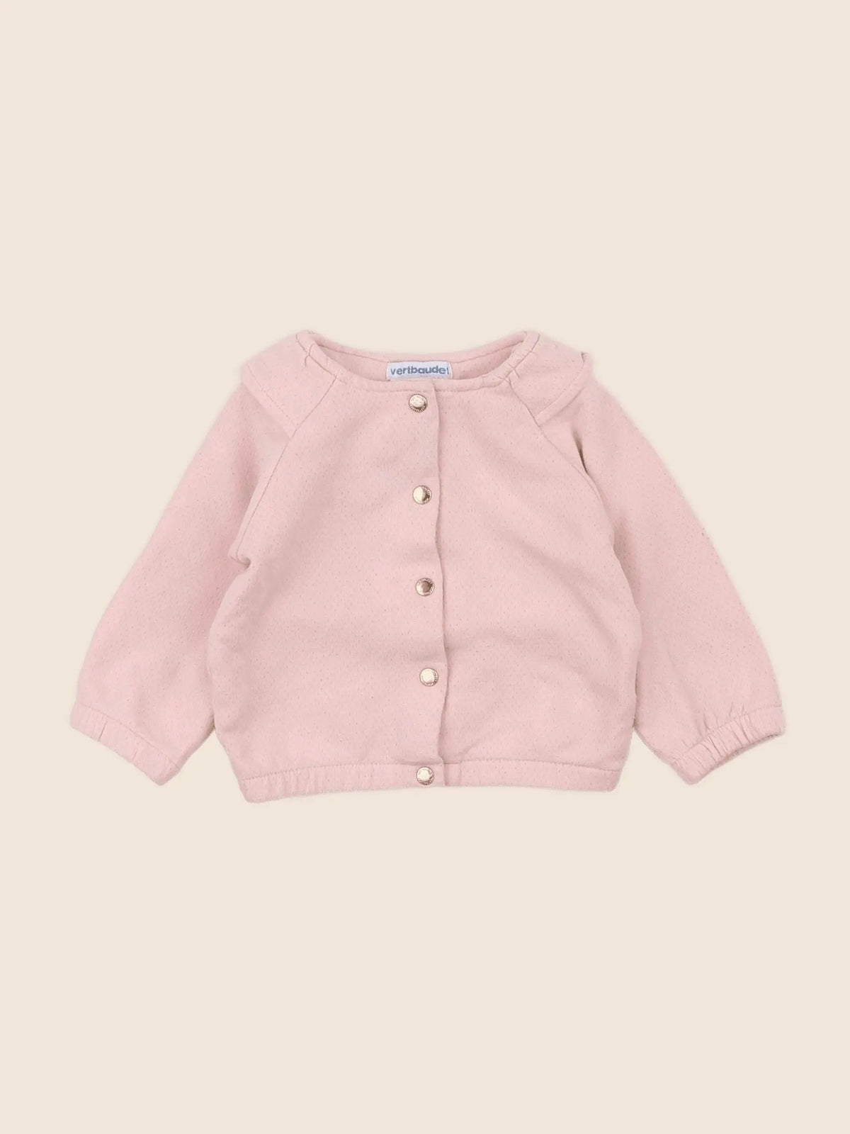 Vertbaudet - sweat rose, or - 6 mois