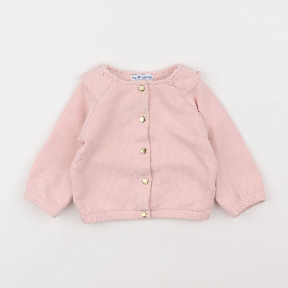 Vertbaudet - sweat rose, or - 6 mois