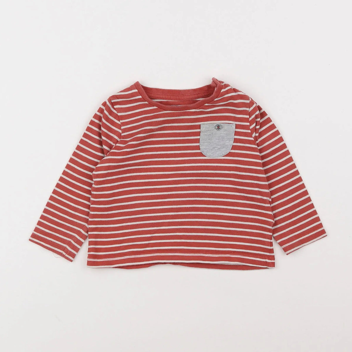 Vertbaudet - tee-shirt marron - 12 mois