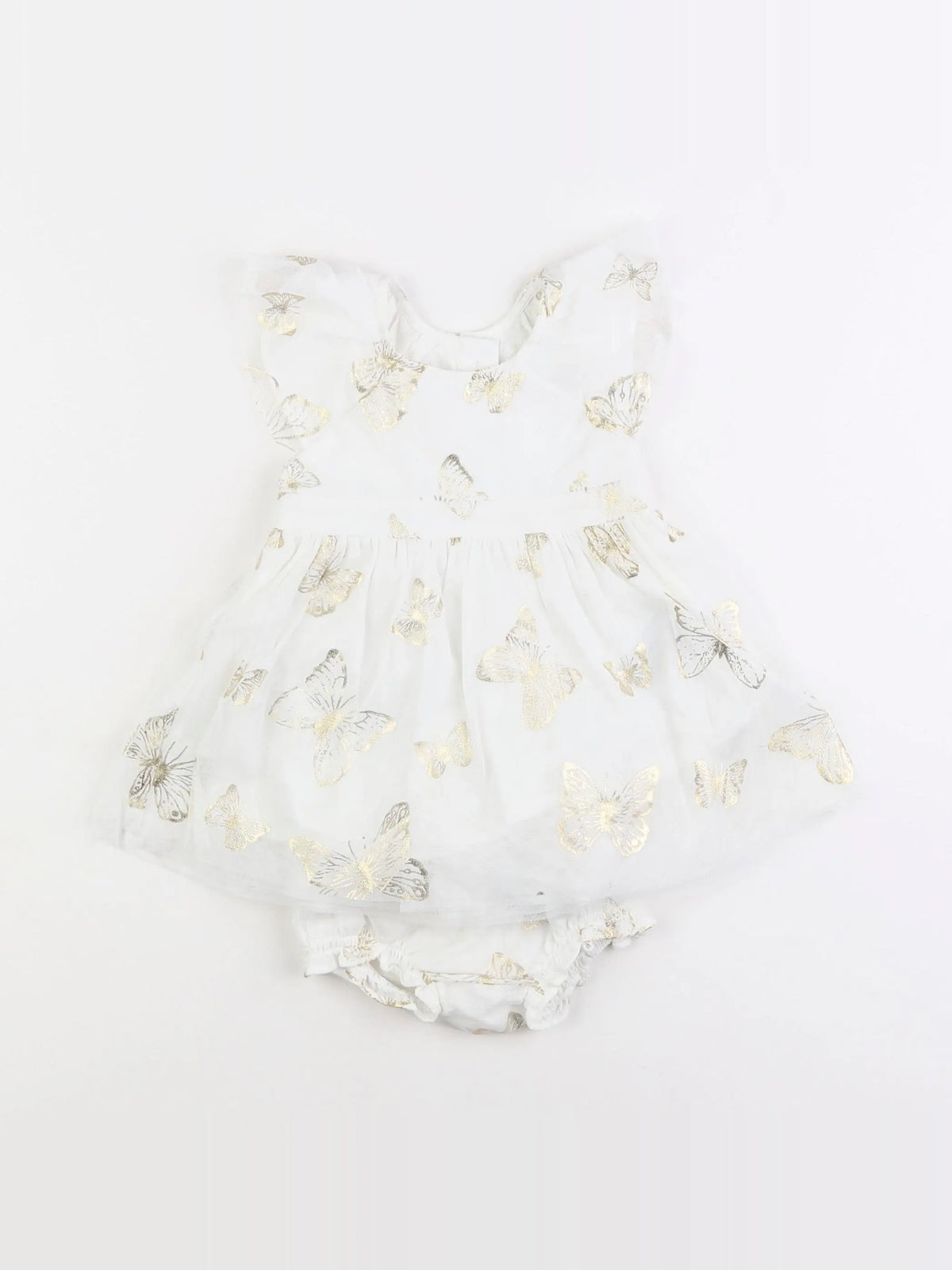 Zippy - robe or, blanc - 3/6 mois