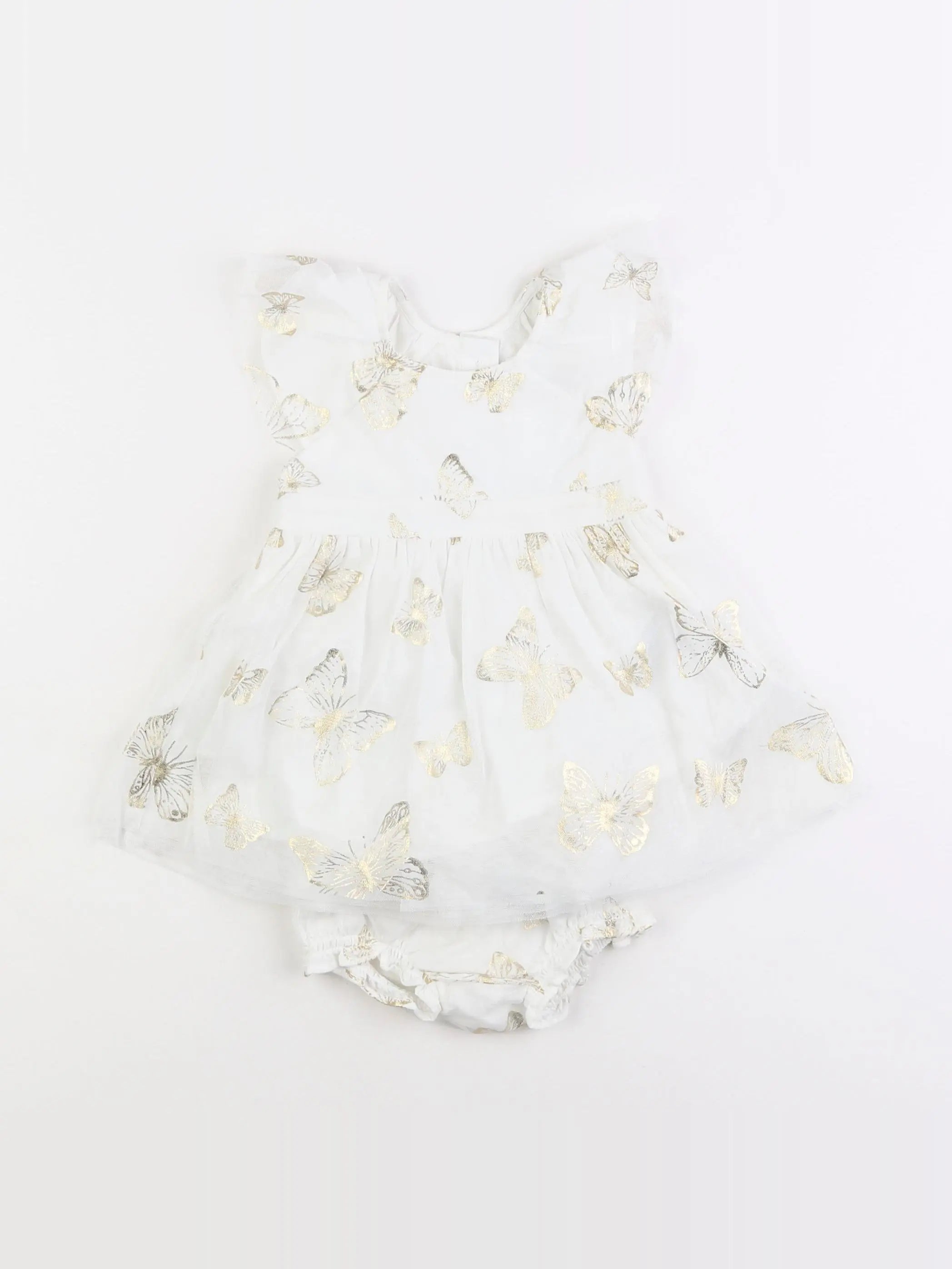 Zippy - robe or, blanc - 3/6 mois