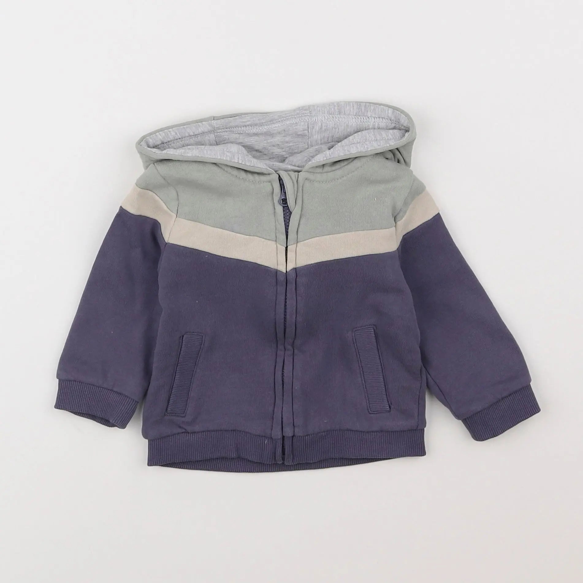 Vertbaudet - sweat bleu - 6 mois