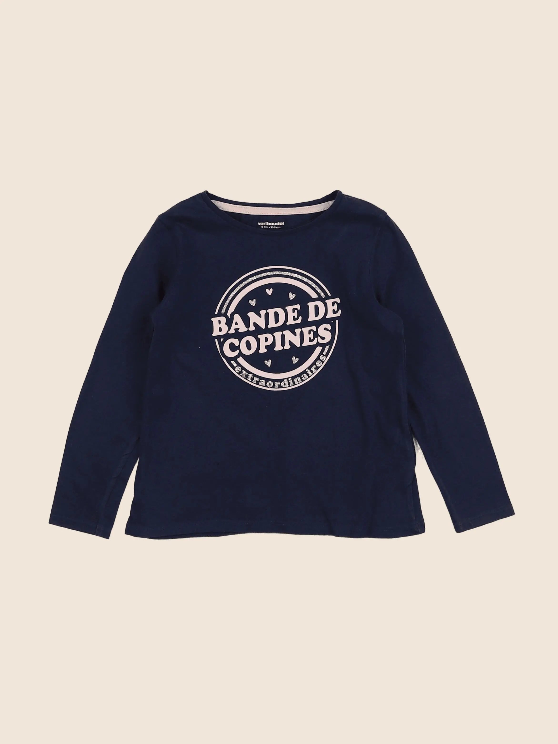 Vertbaudet - tee-shirt bleu - 6 ans