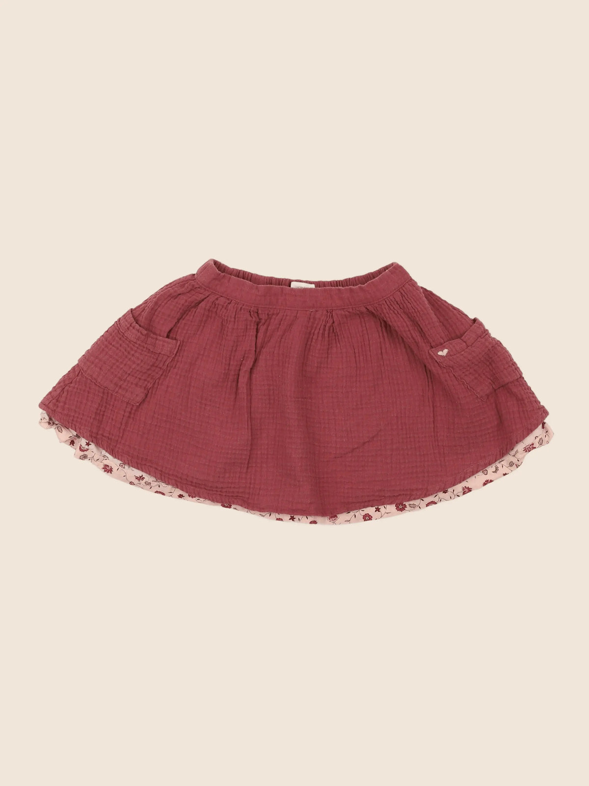 Vertbaudet - jupe réversible rose - 6 ans