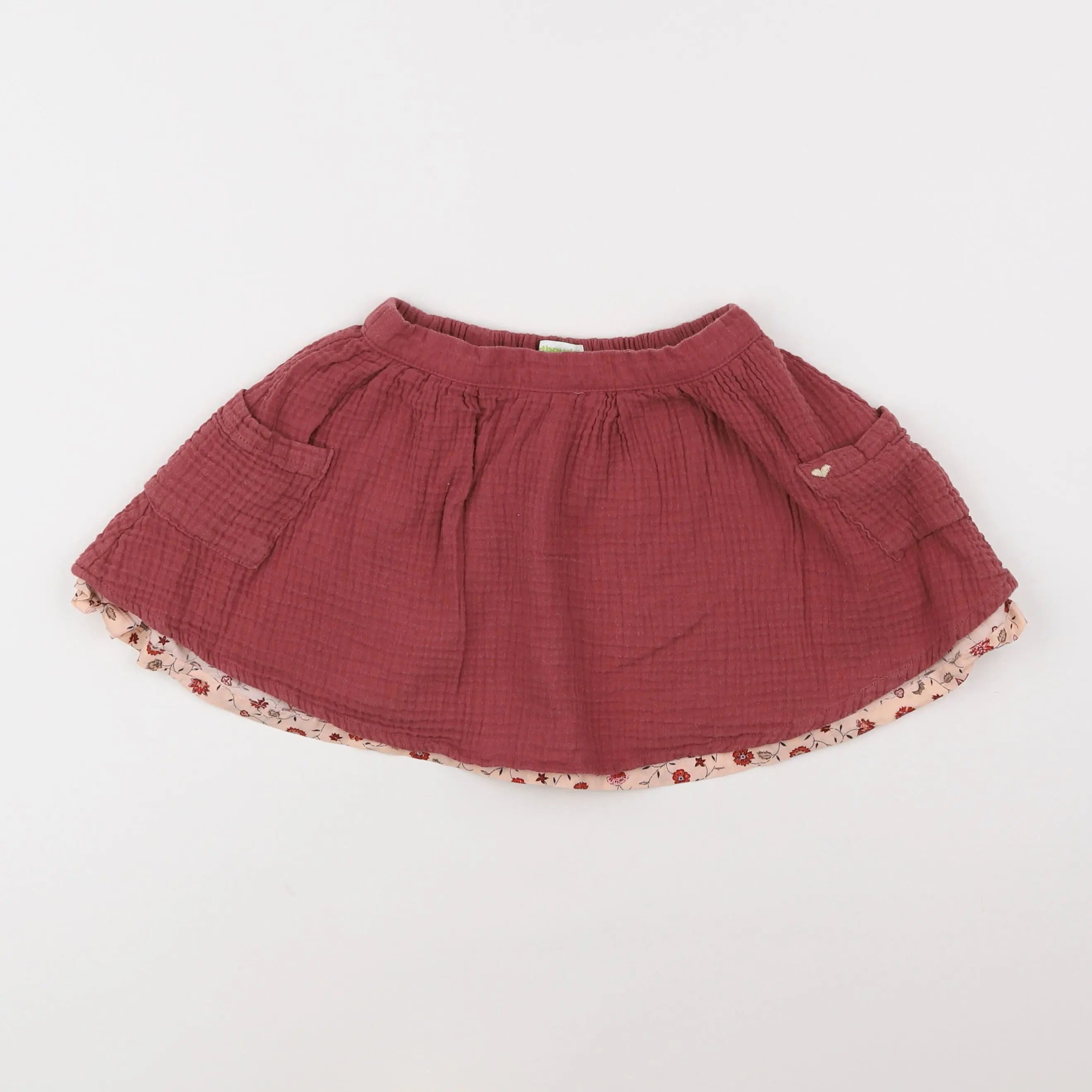 Vertbaudet - jupe réversible rose - 6 ans