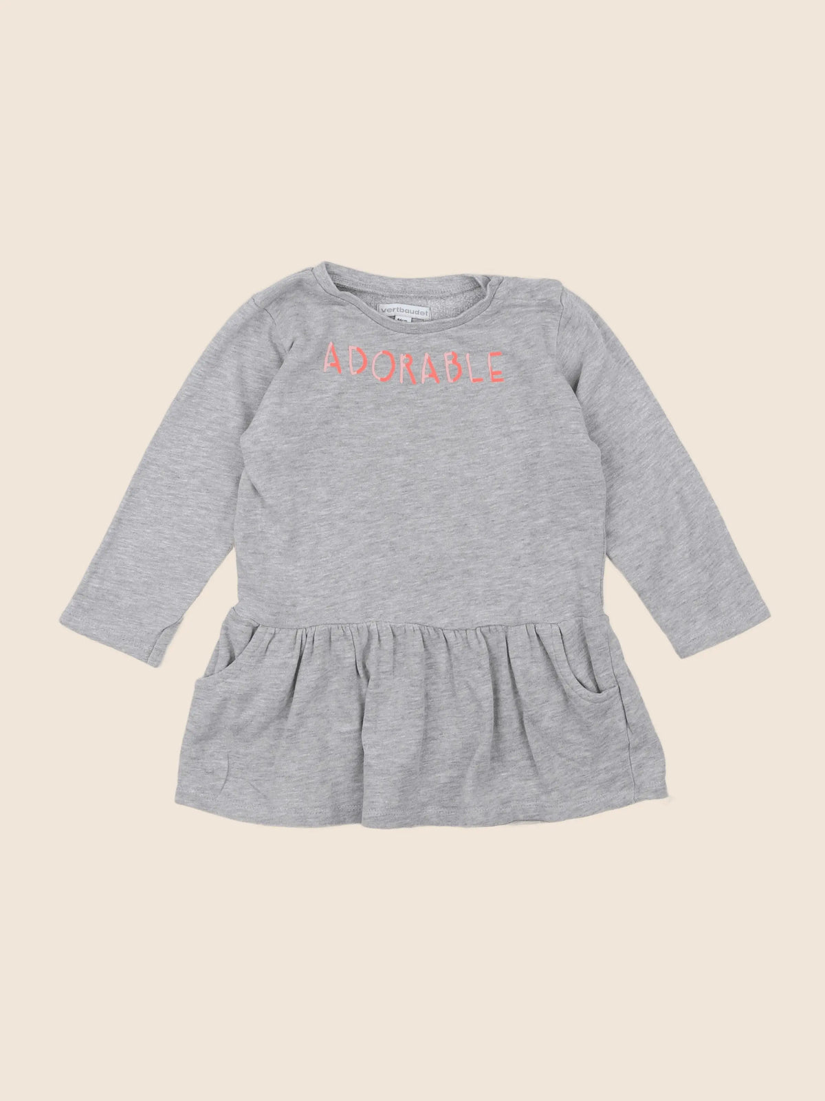 Vertbaudet - robe gris - 3 ans