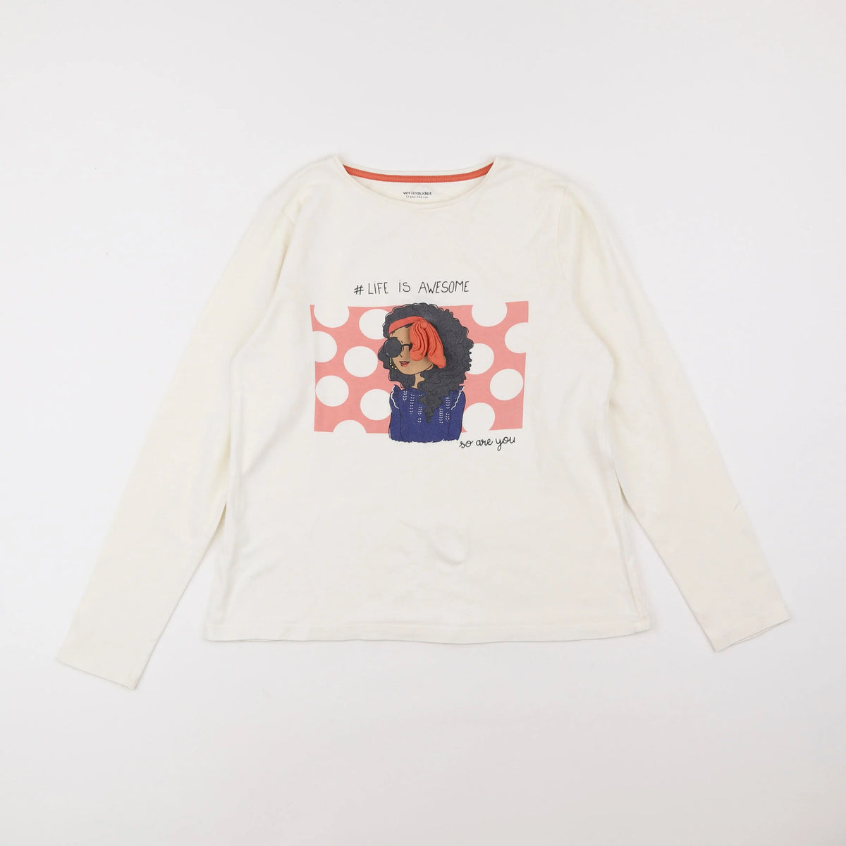 Vertbaudet - tee-shirt blanc - 12 ans