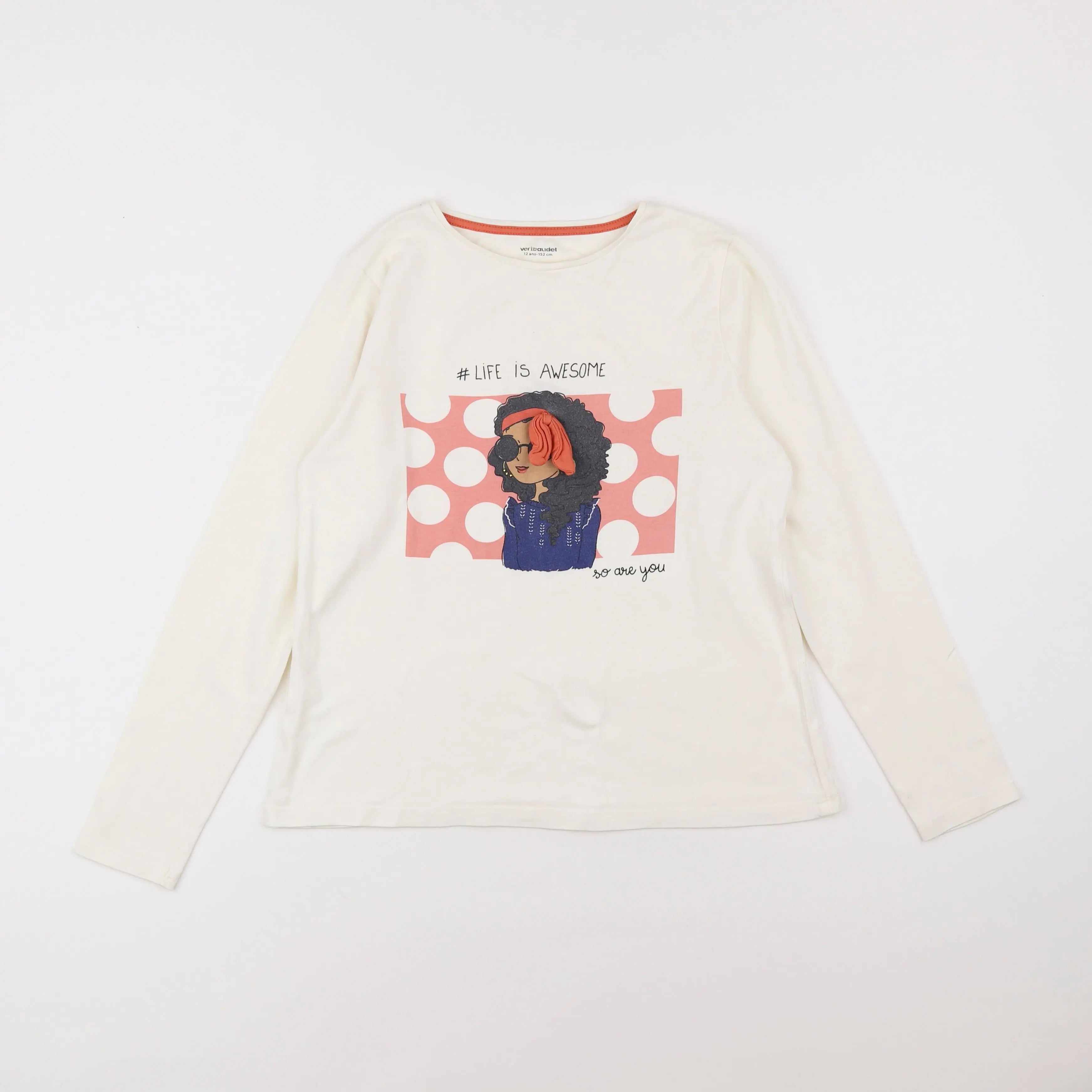 Vertbaudet - tee-shirt blanc - 12 ans