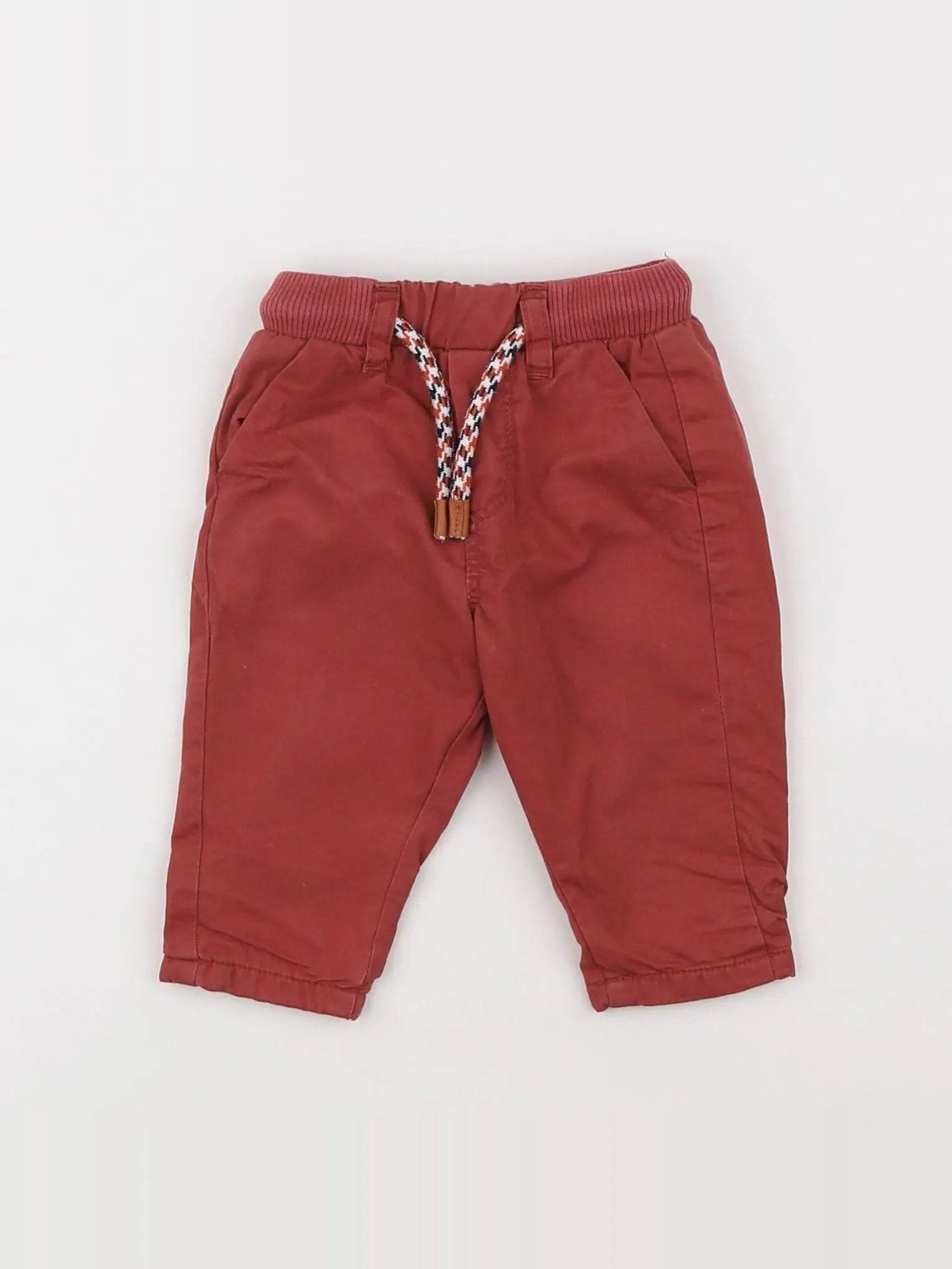Vertbaudet - pantalon rouge - 3 mois