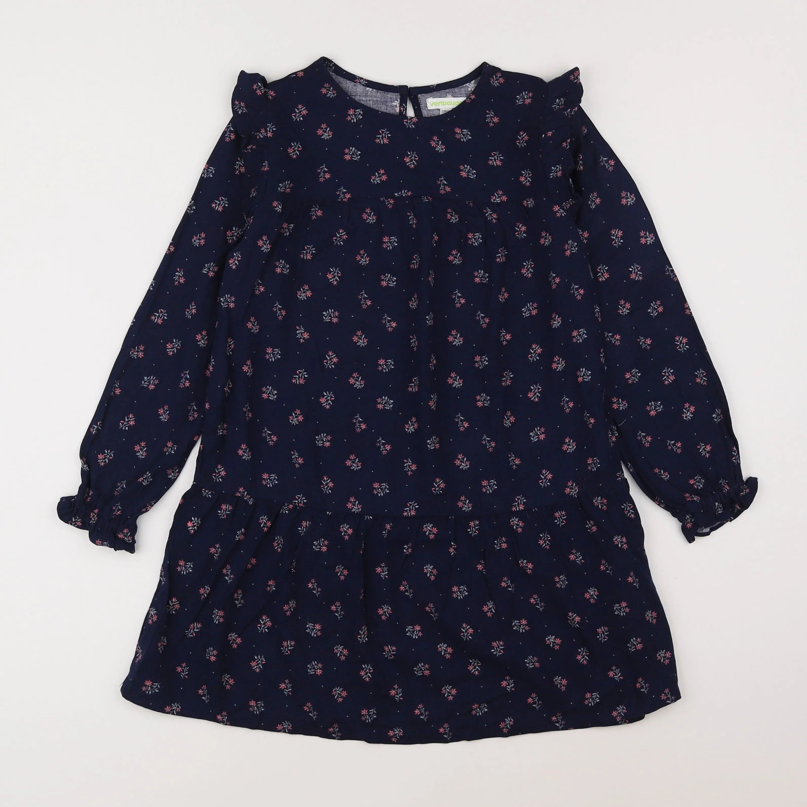 Vertbaudet - robe bleu, rose - 8 ans