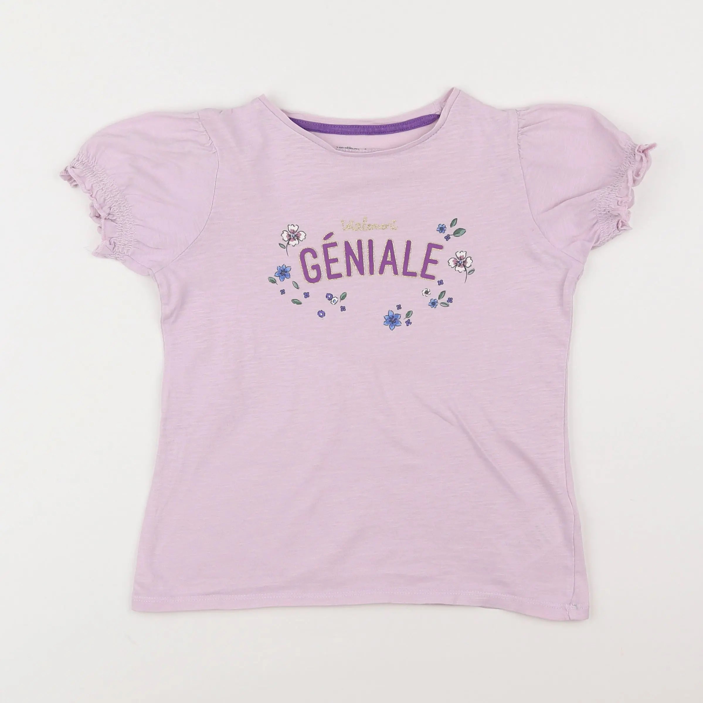 Vertbaudet - tee-shirt violet - 8 ans
