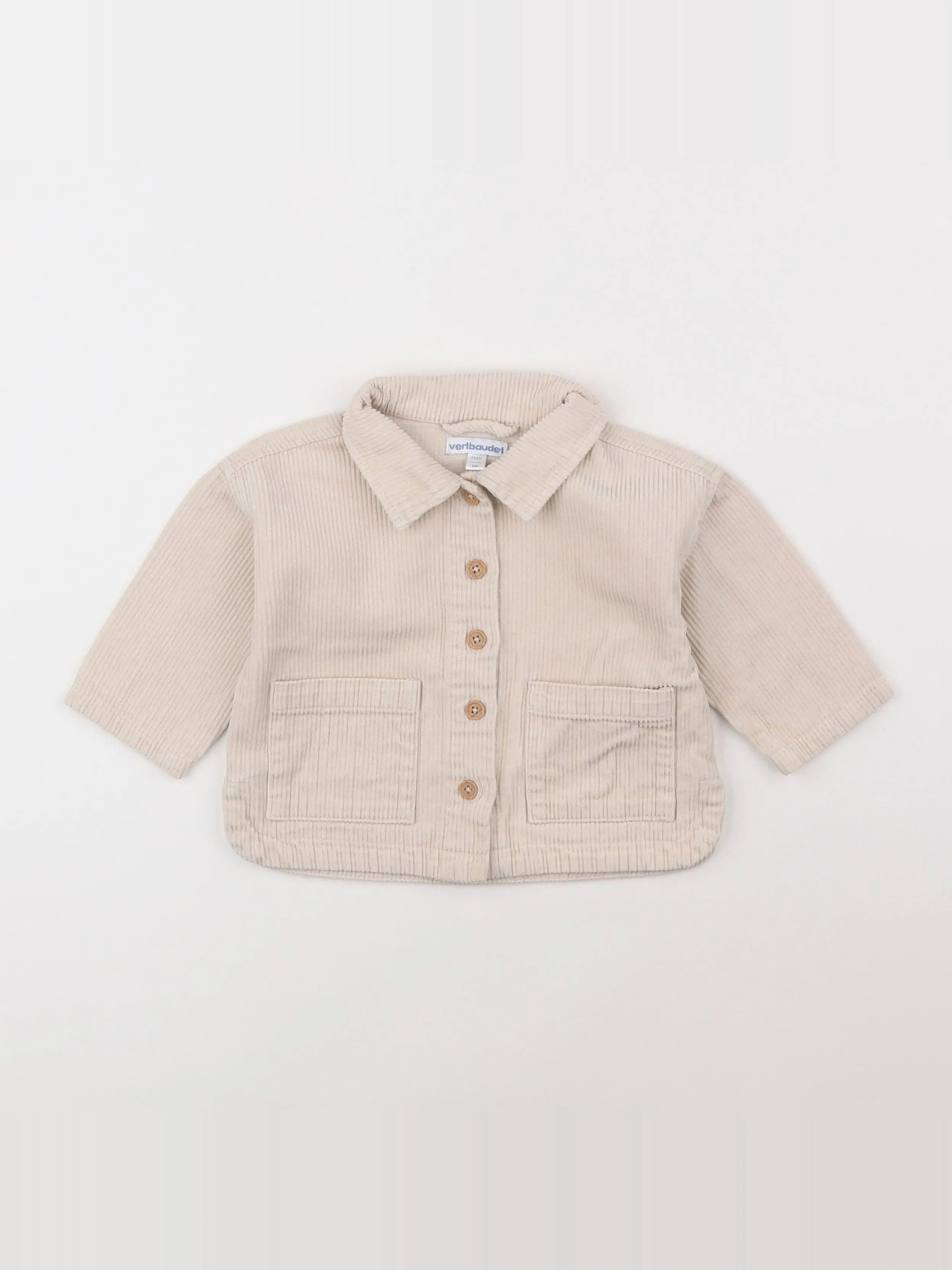 Vertbaudet - veste beige - 9 mois