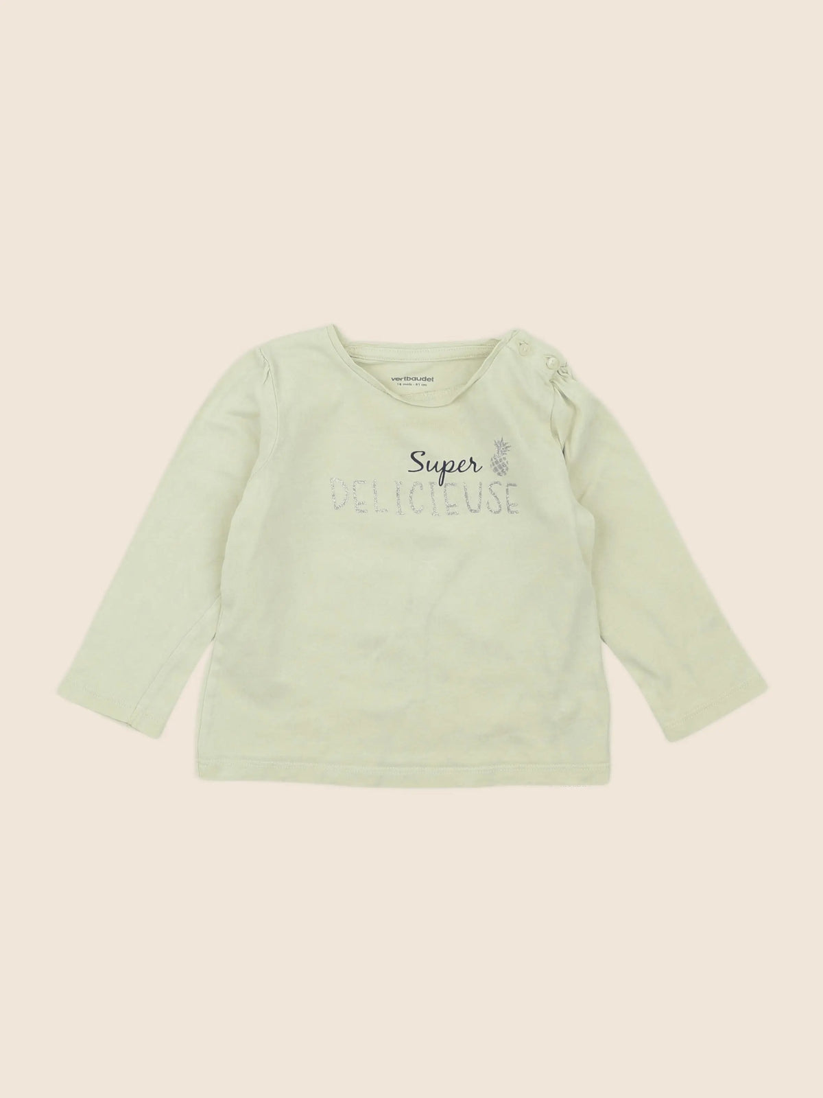 Vertbaudet - tee-shirt jaune - 18 mois