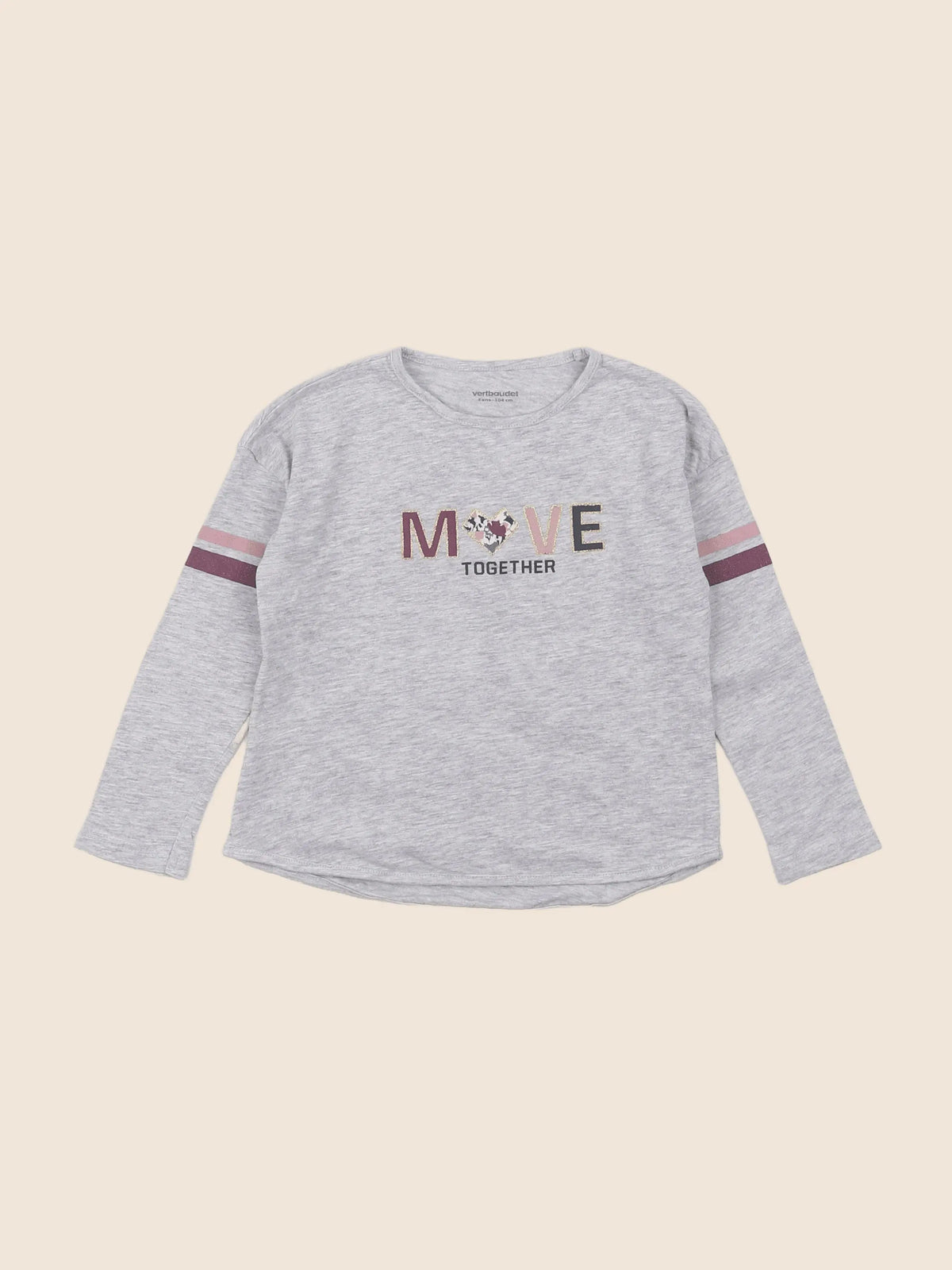 Vertbaudet - tee-shirt gris - 4 ans