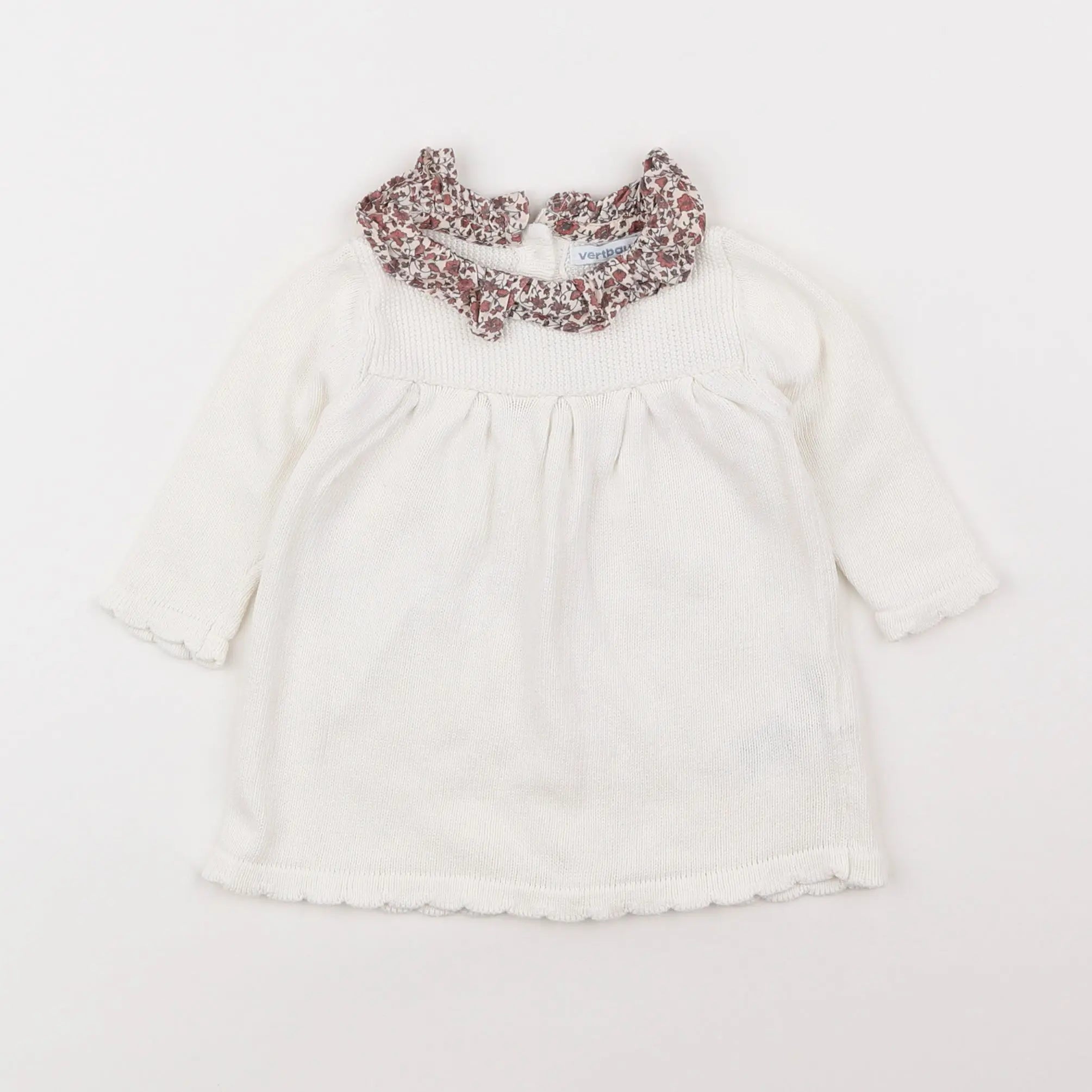 Vertbaudet - robe blanc - 3 mois