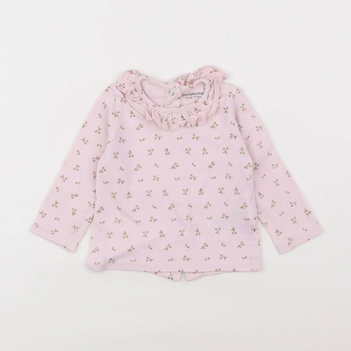Vertbaudet - tee-shirt rose - 6 mois