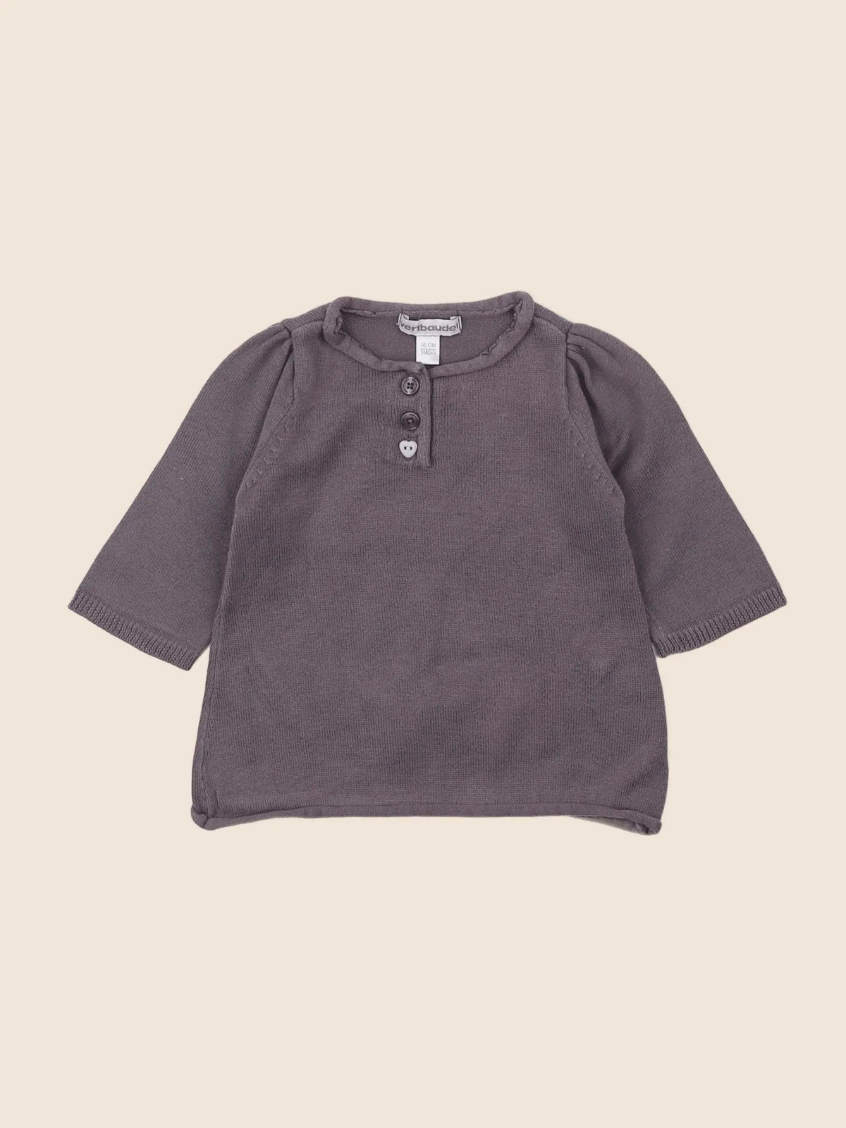 Vertbaudet - robe gris - 3 mois