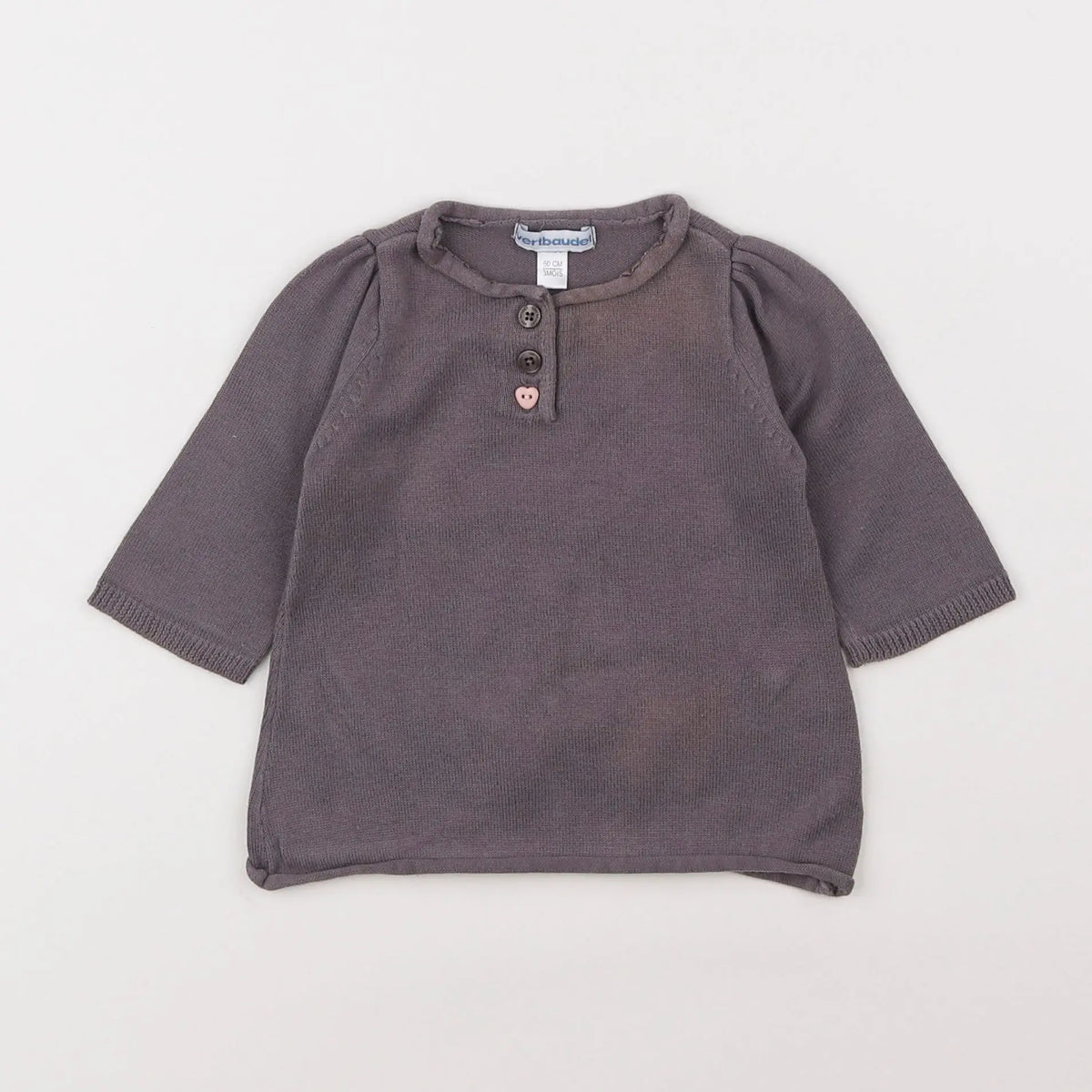 Vertbaudet - robe gris - 3 mois