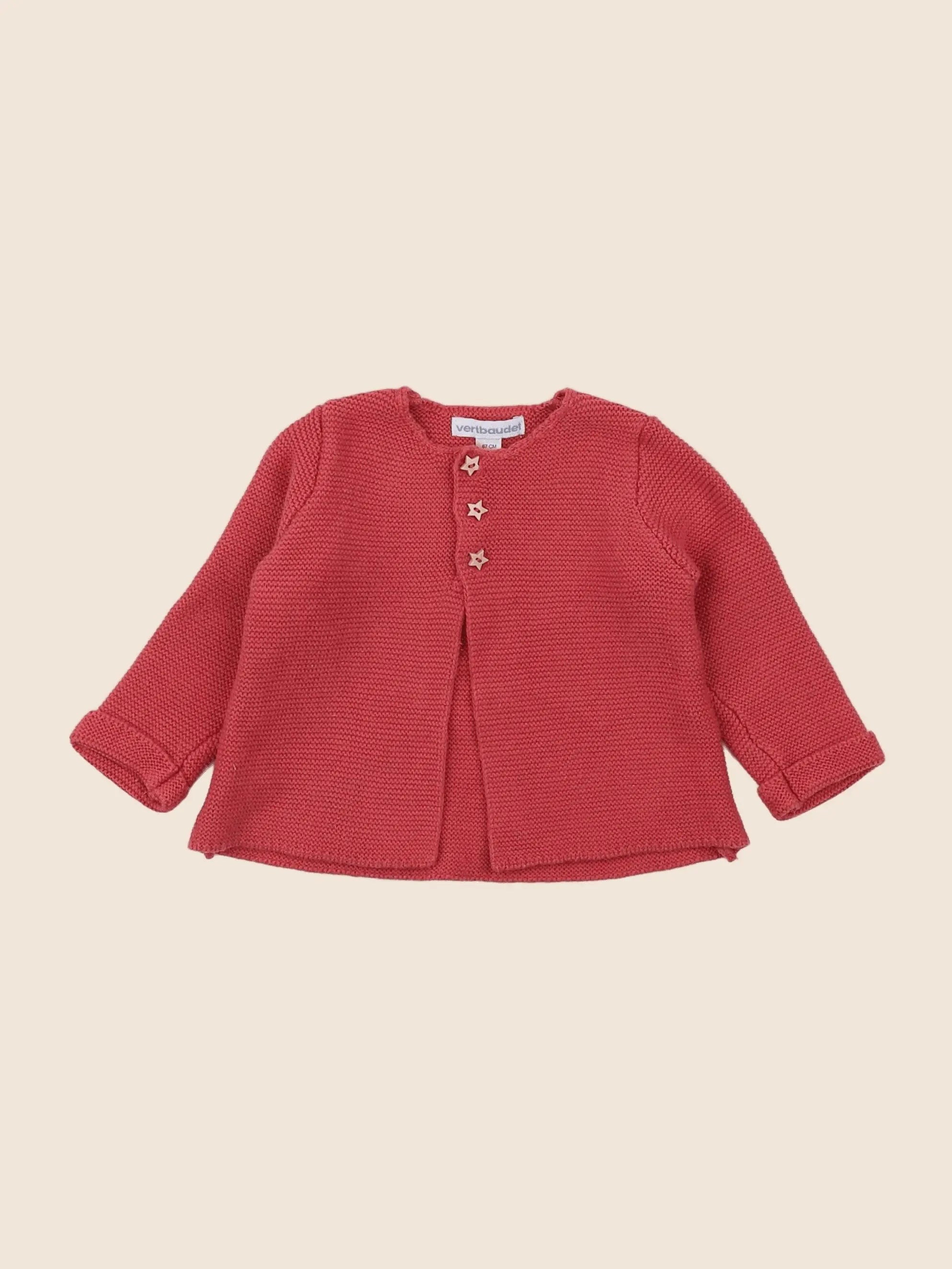 Vertbaudet - gilet rose - 6 mois