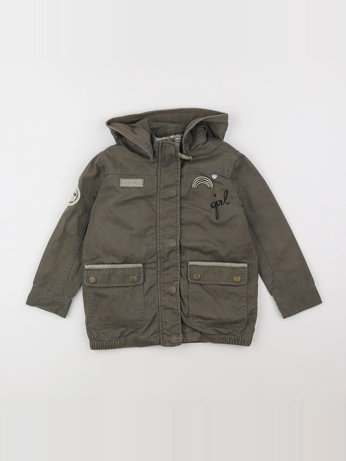 Vertbaudet - veste doublé vert - 4 ans