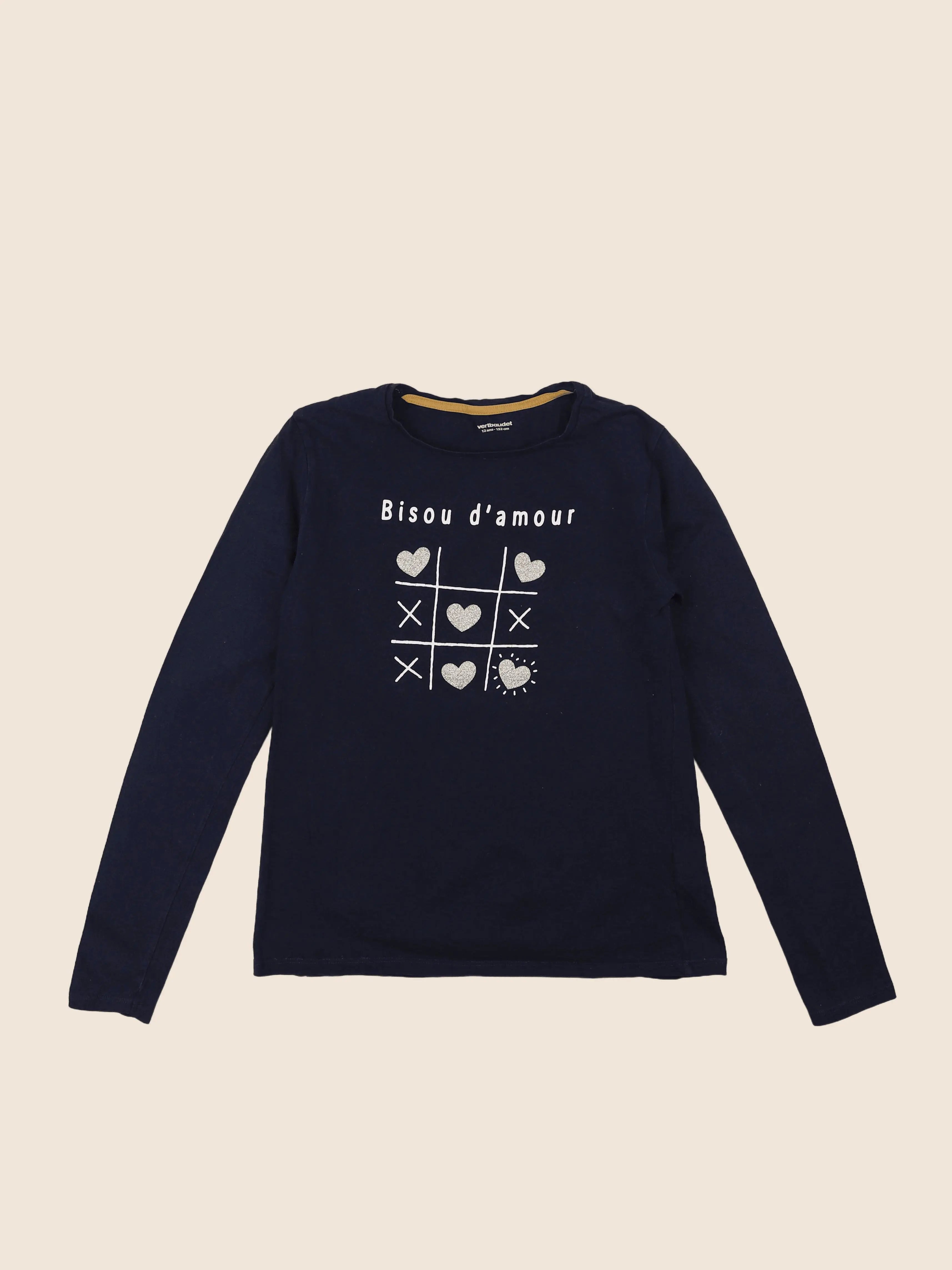 Vertbaudet - tee-shirt bleu - 12 ans