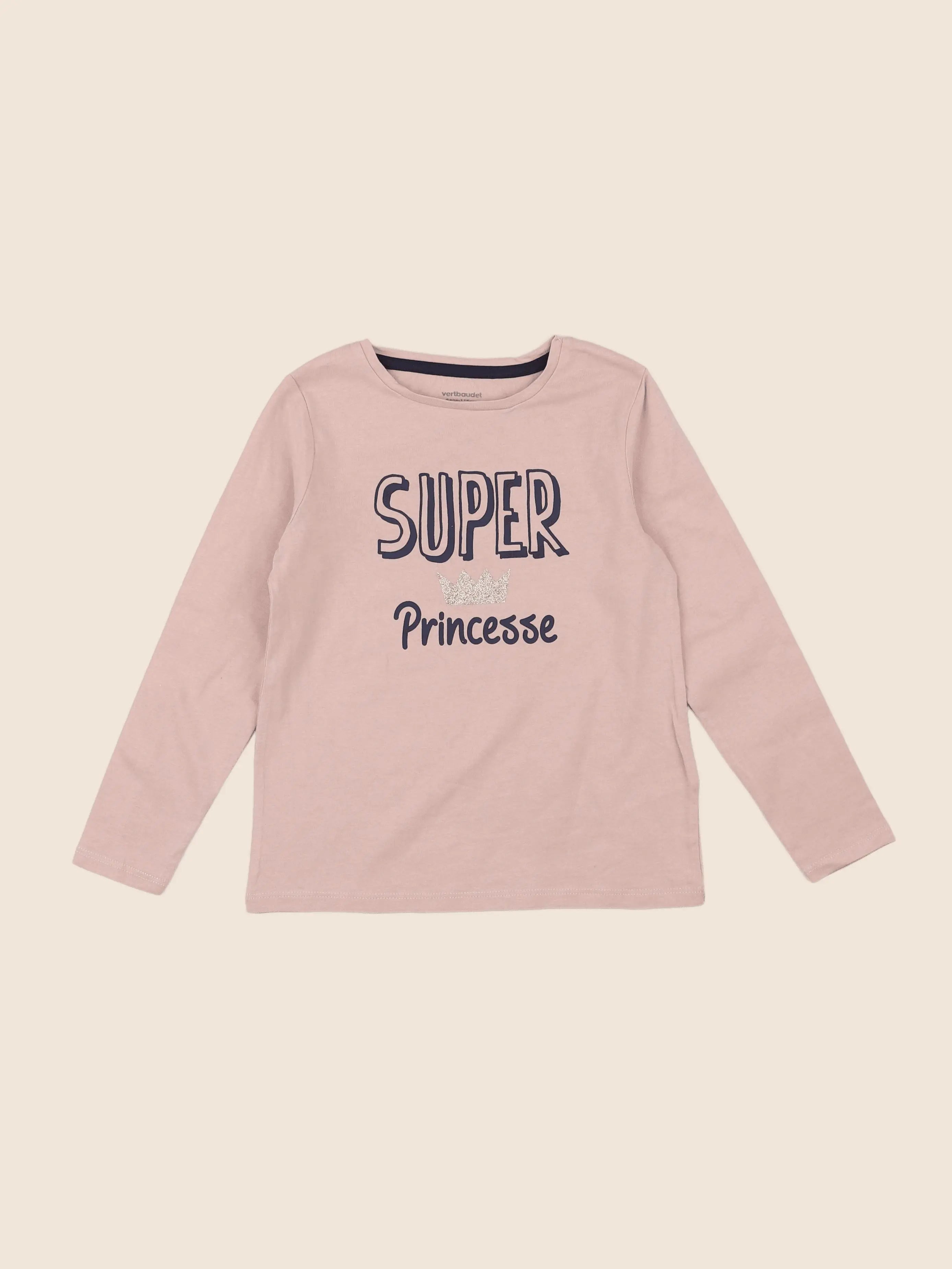 Vertbaudet - tee-shirt rose - 6 ans