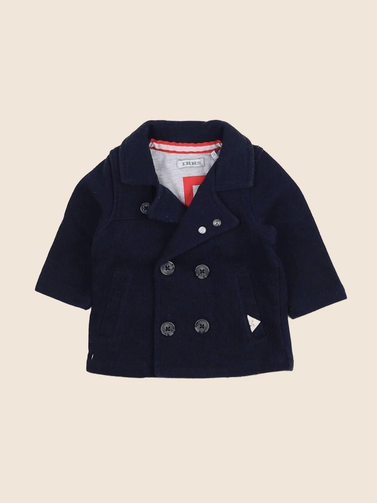 IKKS - veste imprimé au dos bleu - 3 mois