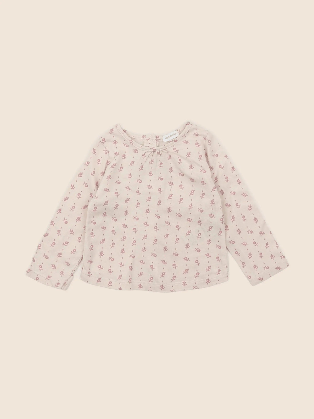 Vertbaudet - tee-shirt beige - 6 mois