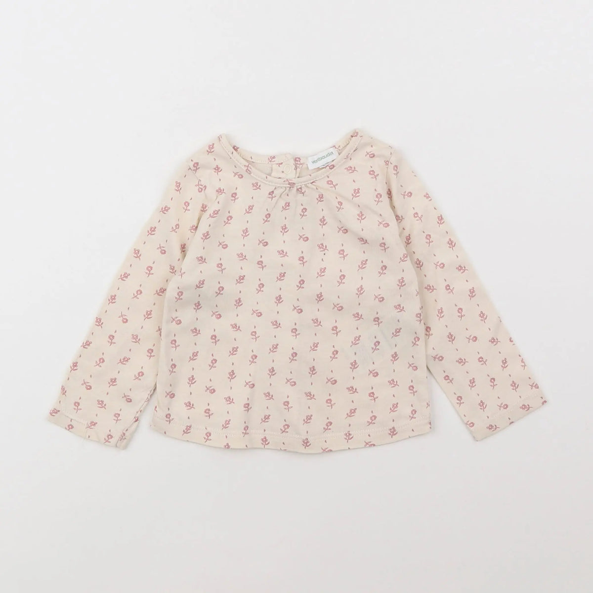 Vertbaudet - tee-shirt beige - 6 mois
