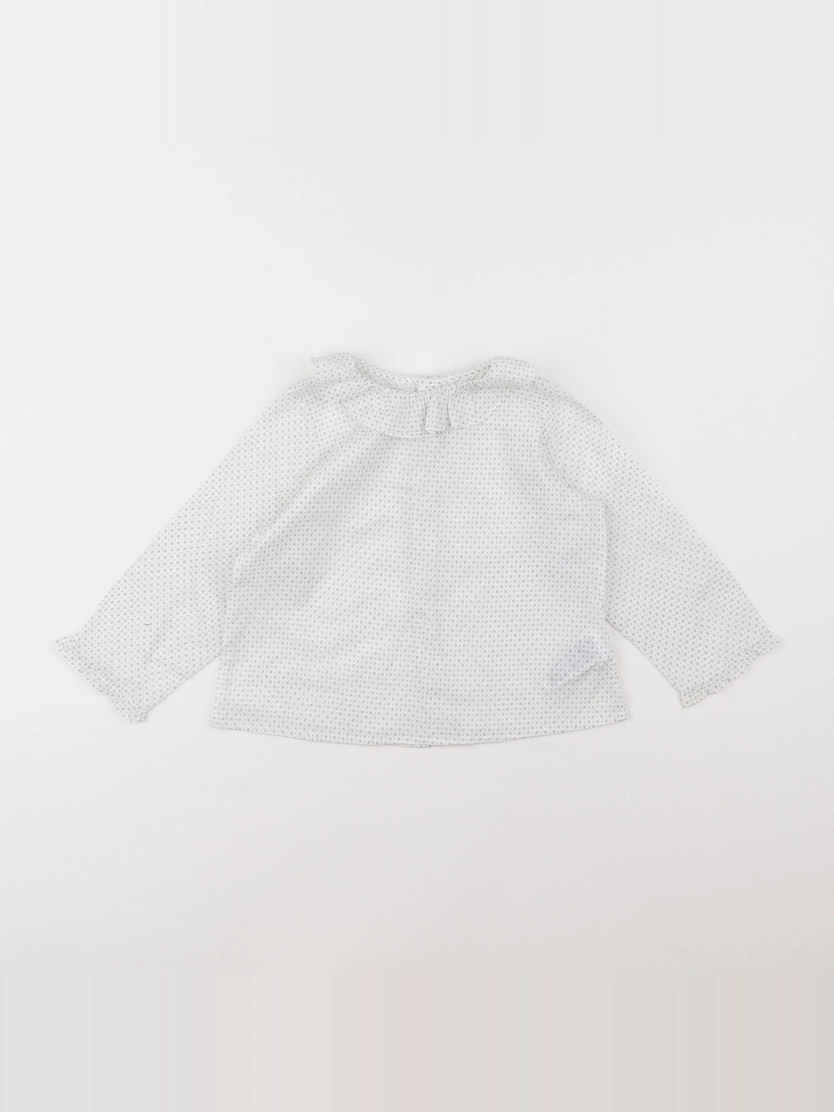 Bonpoint - blouse blanc, gris - 3 ans