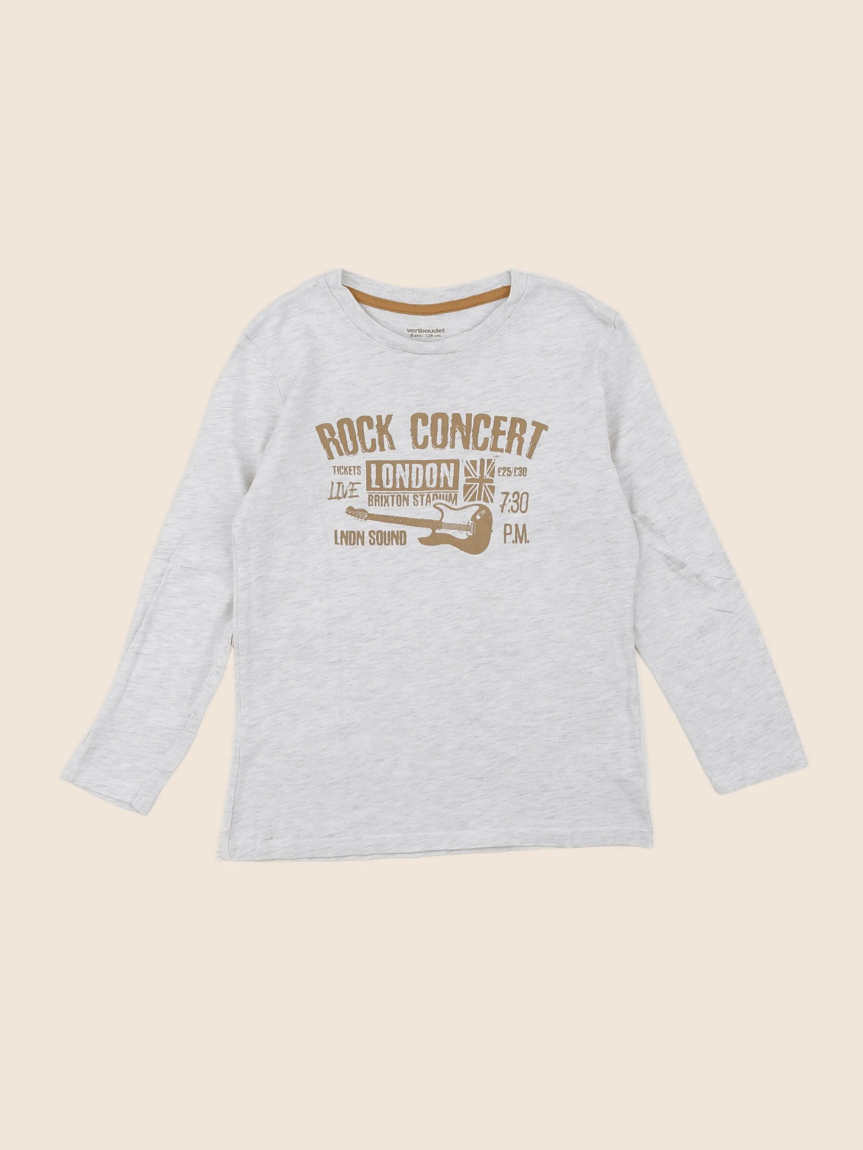 Vertbaudet - tee-shirt gris - 8 ans