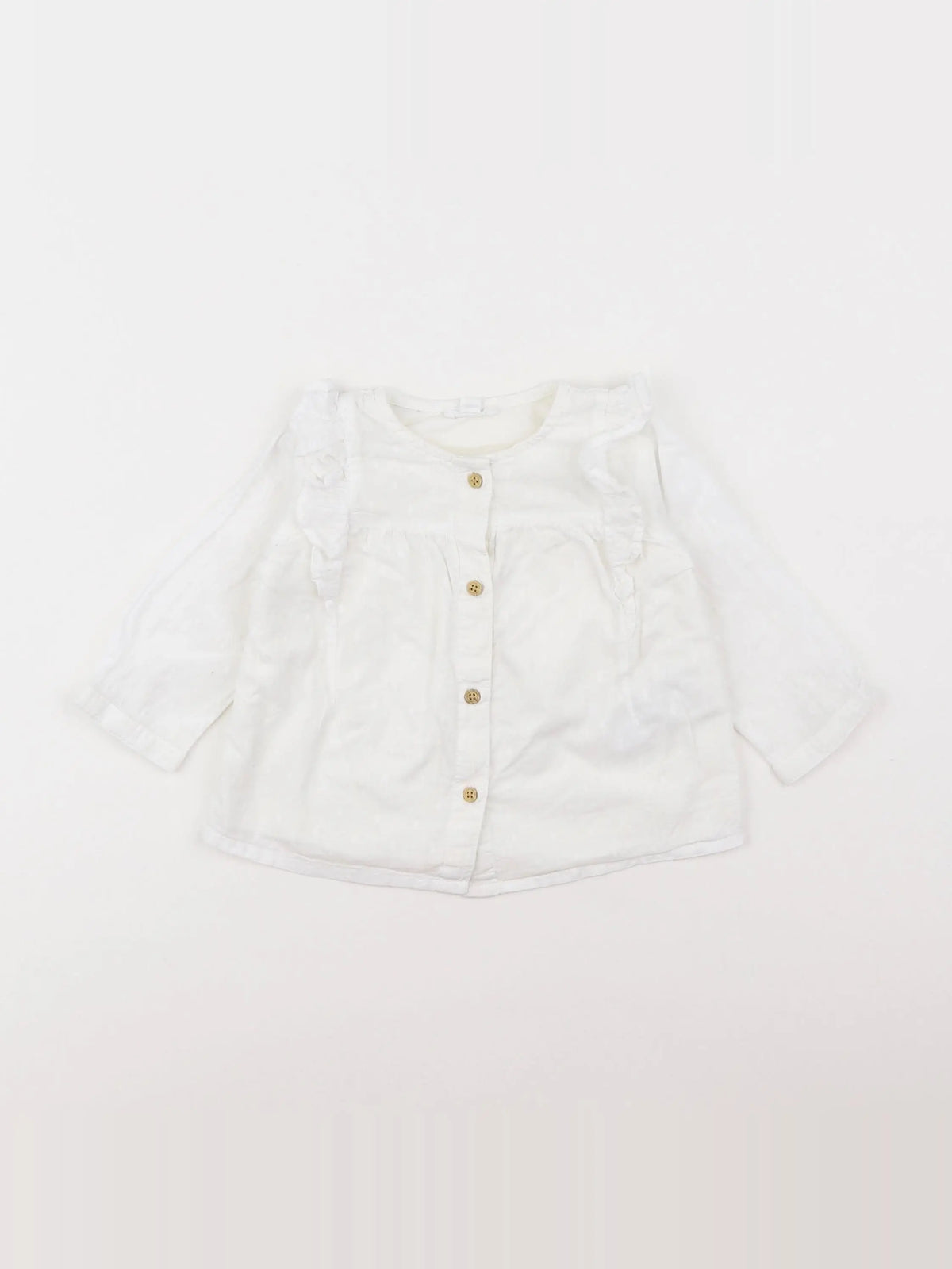 Vertbaudet - blouse blanc - 6 mois