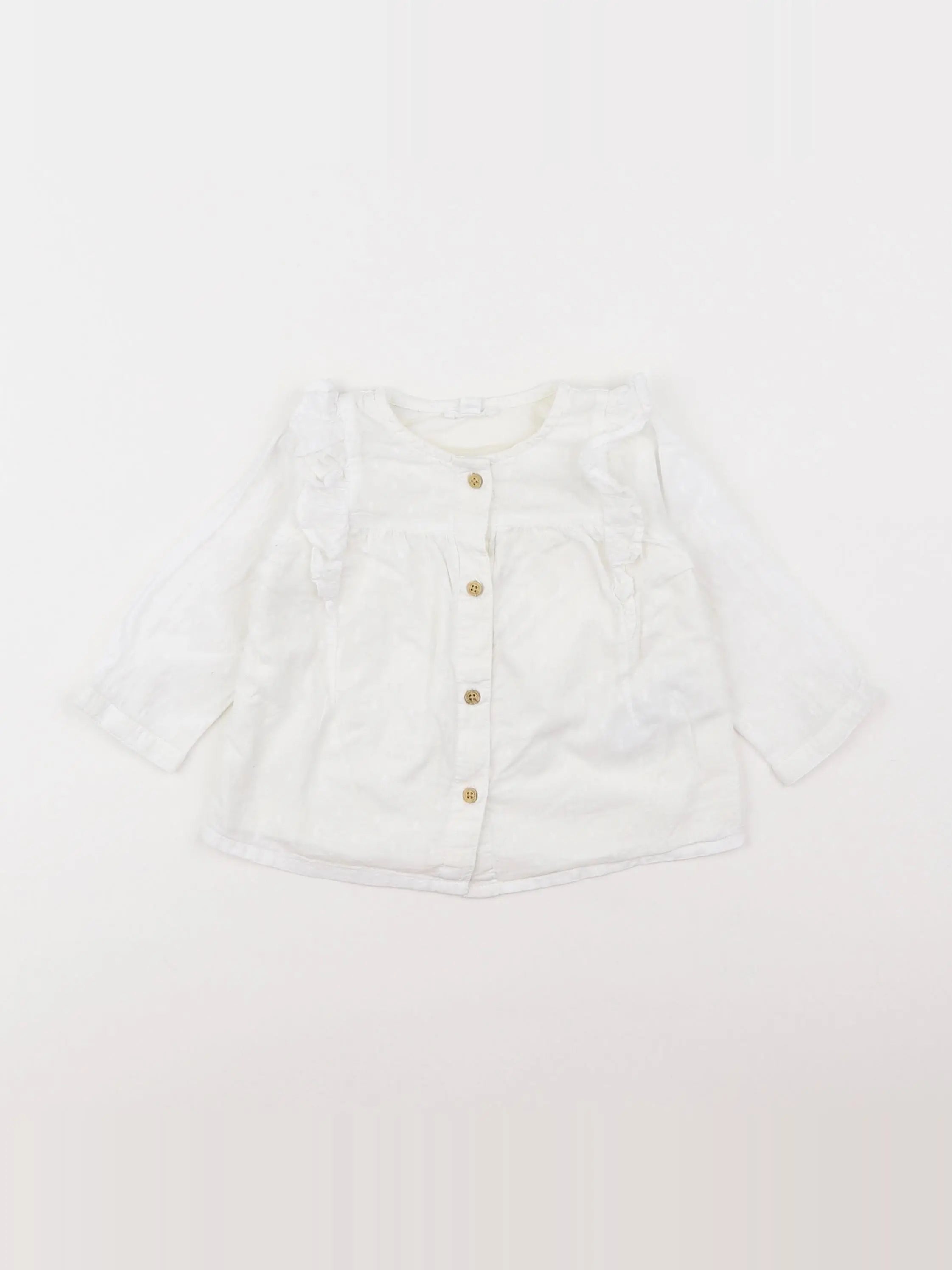 Vertbaudet - blouse blanc - 6 mois
