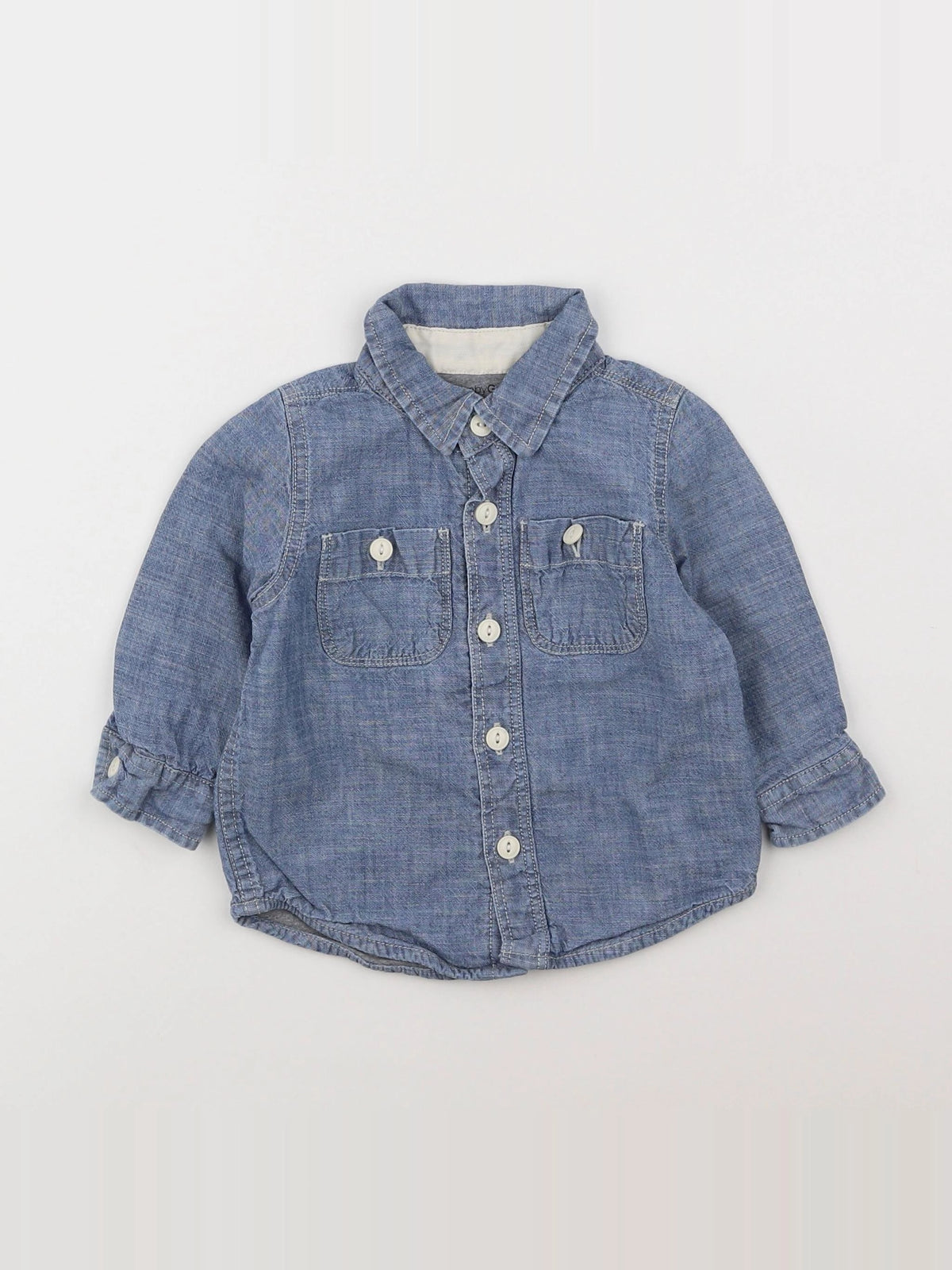 GAP - chemise bleu - 12/18 mois