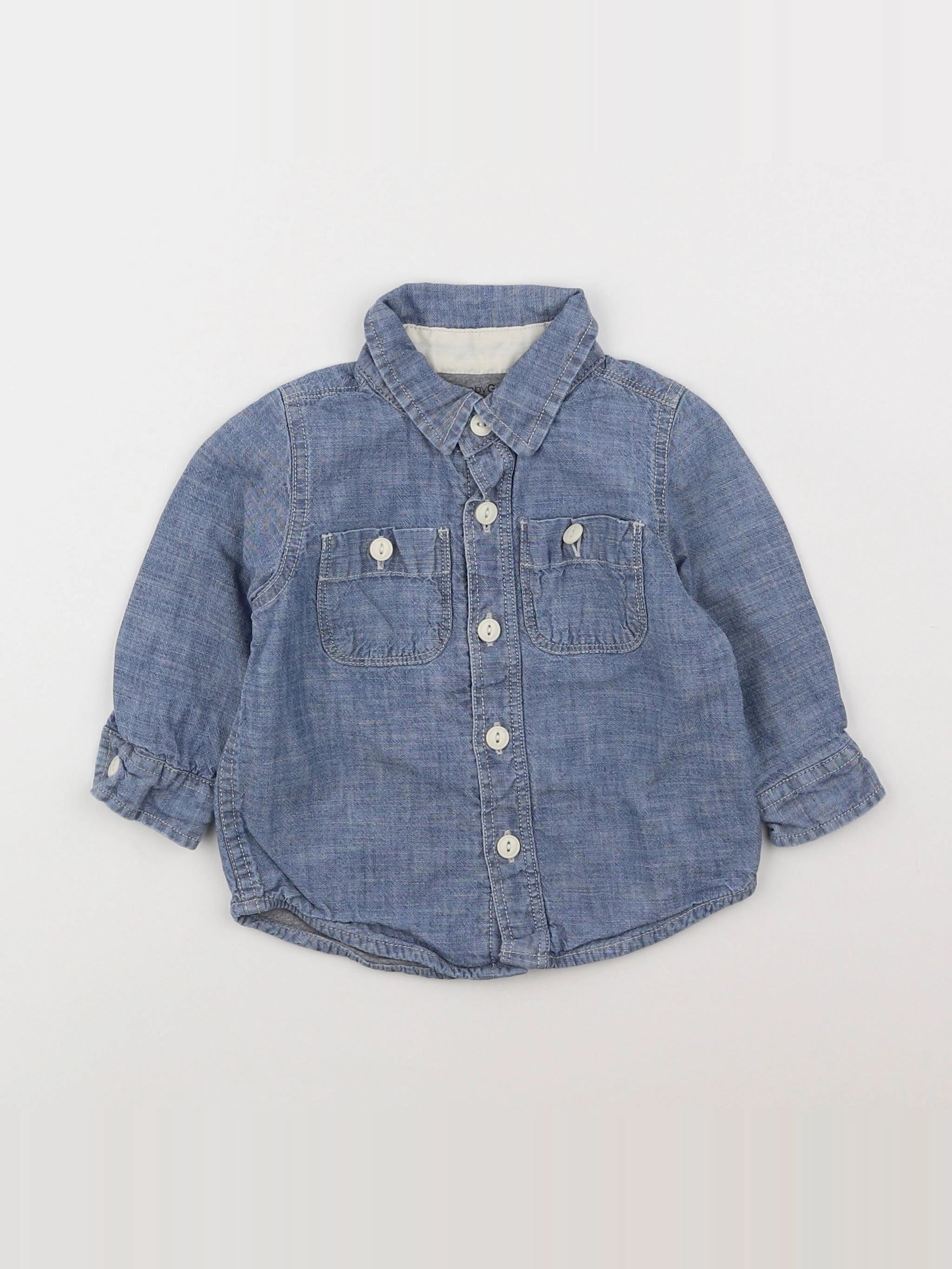 GAP - chemise bleu - 12/18 mois