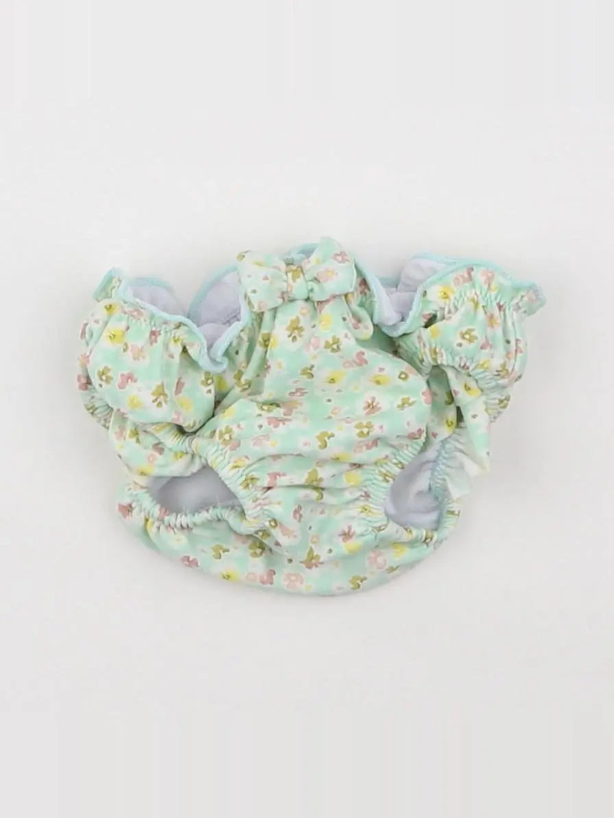 Vertbaudet - maillot de bain vert - 6/9 mois