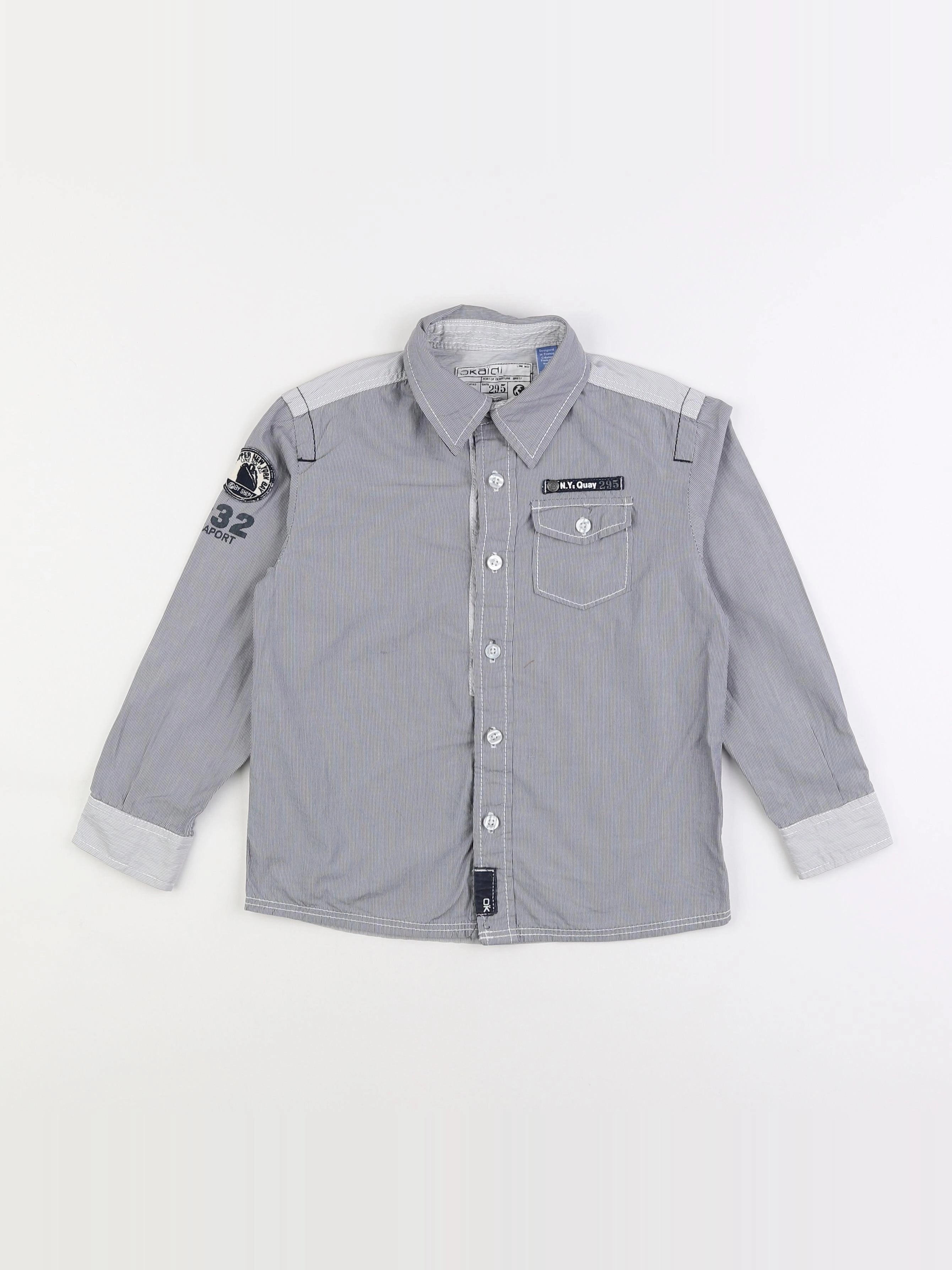 Okaidi - chemise gris - 6 ans