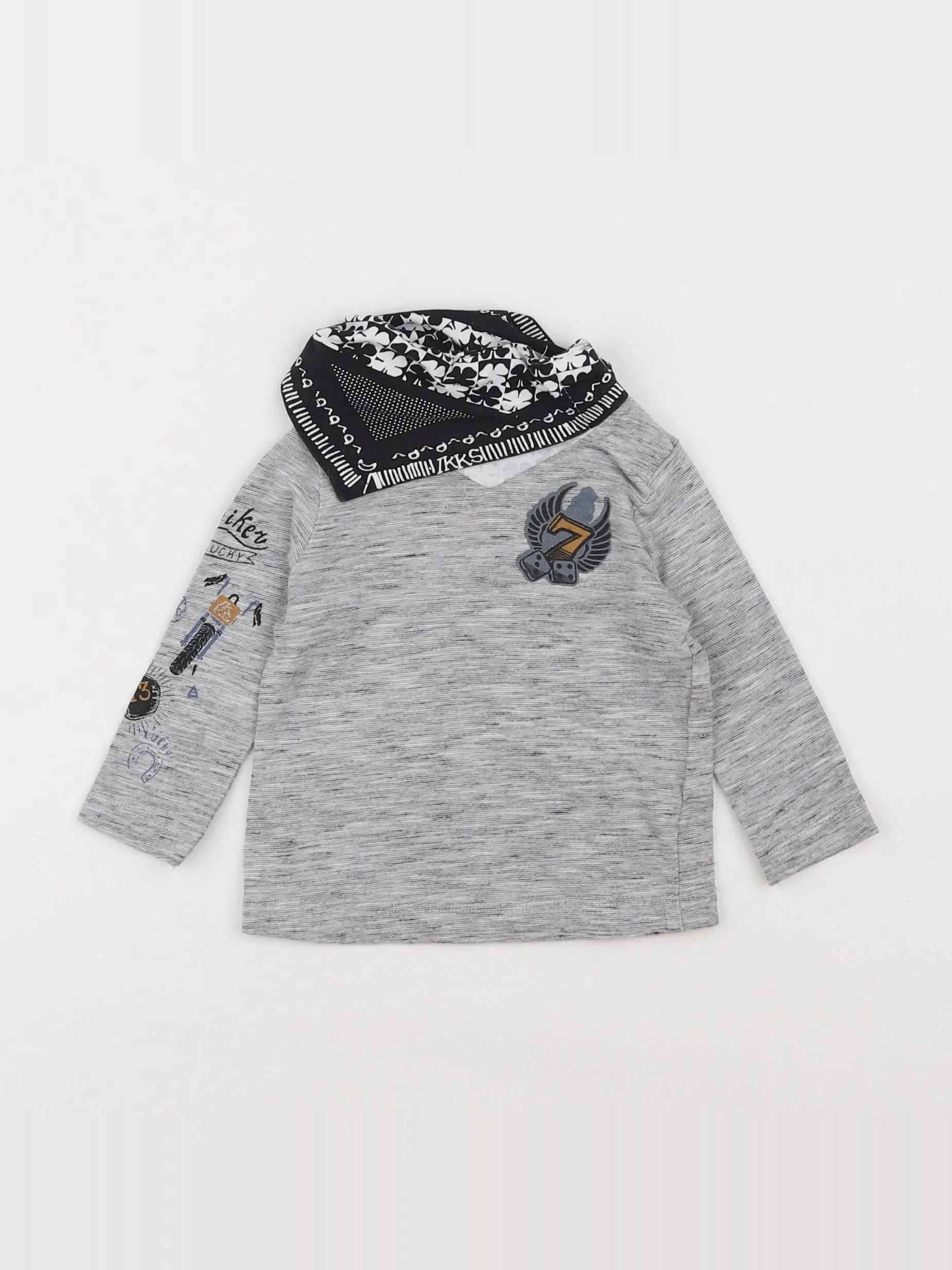 IKKS - tee-shirt gris - 3 mois